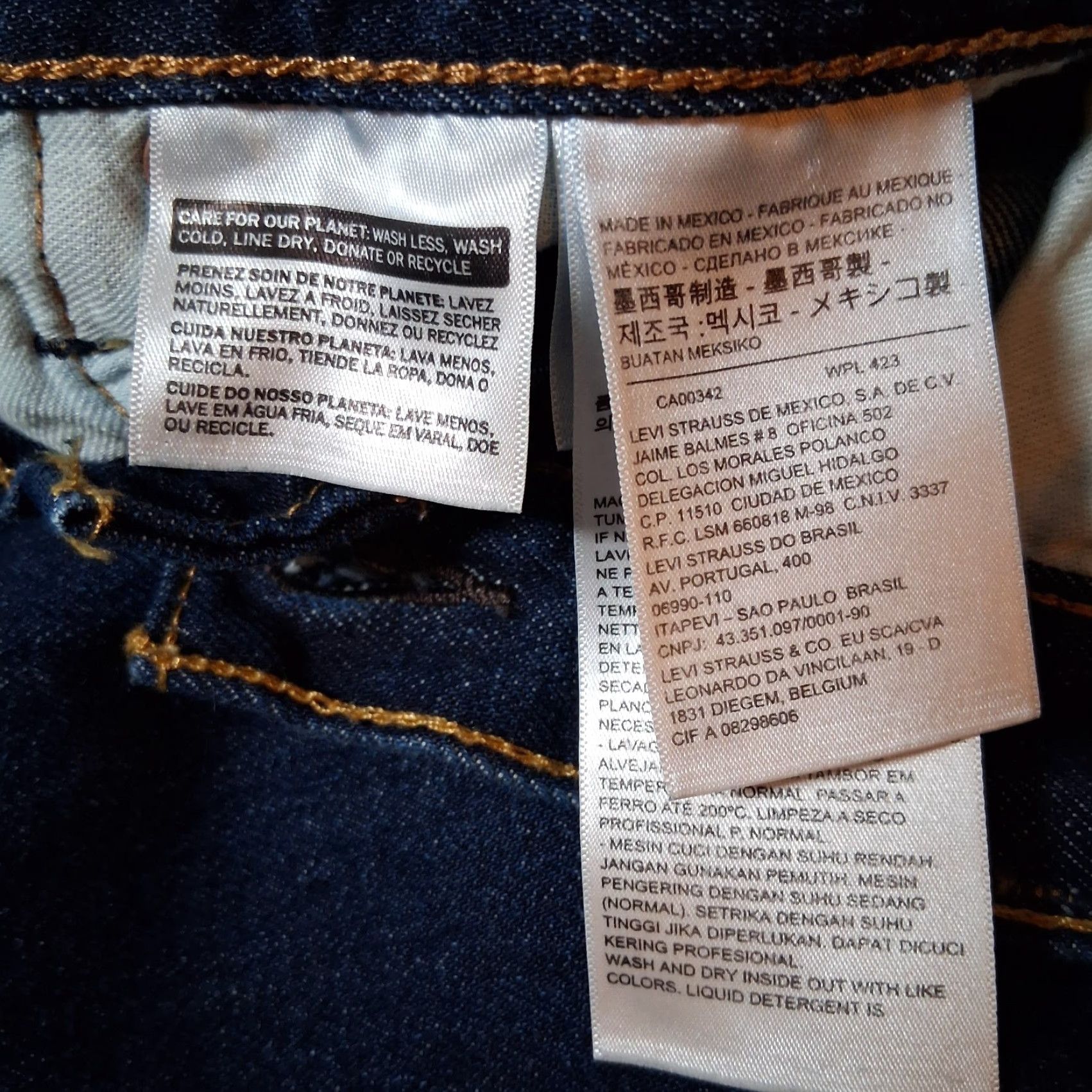 Levi's Levi's 501 Jeans Button Fly Men 40x27 Denim Blue Dark Wash Regular Rise 13" Inseam 27" 5-Pocket Straight Pants Size US 40 / EU 56 - 4 Thumbnail