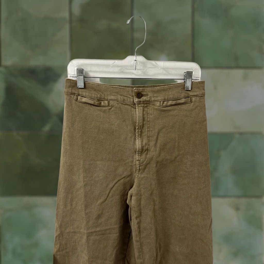 Madewell Madewell Emmett Wide-Leg Crop Pants Womens 28 x 29 Tan Brown High Rise NP907 Narrow notched Size 28" / US 6 / IT 42 - 1 Thumbnail