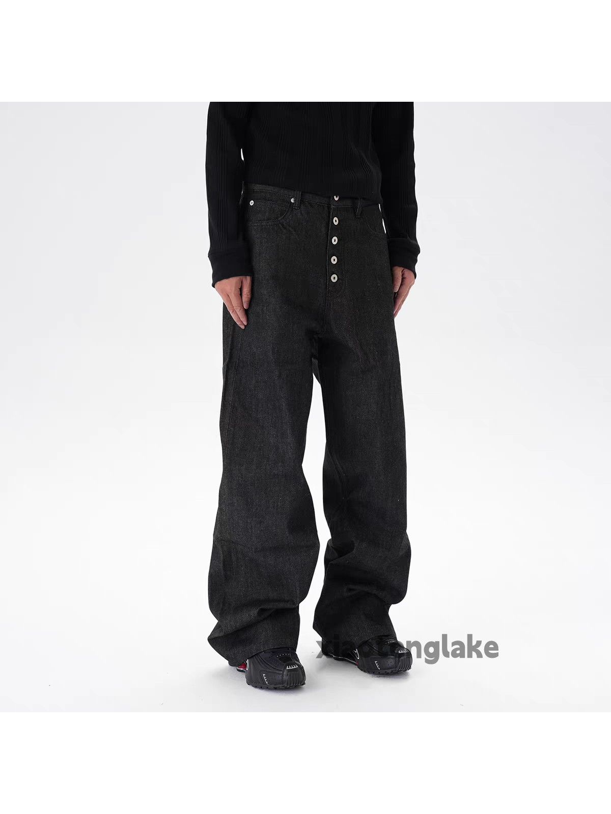 Jean Unisex utility loose baggy skate hiphop y2k jeans Size US 30 / EU 46 - 4 Thumbnail