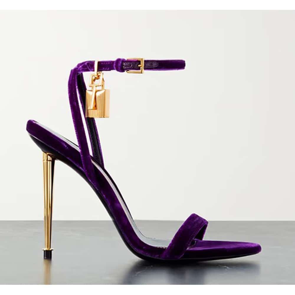 Tom Ford o1loc1c0924 W2272T High Heel Sandals in Purple Size US 10 / IT 40 - 1 Preview
