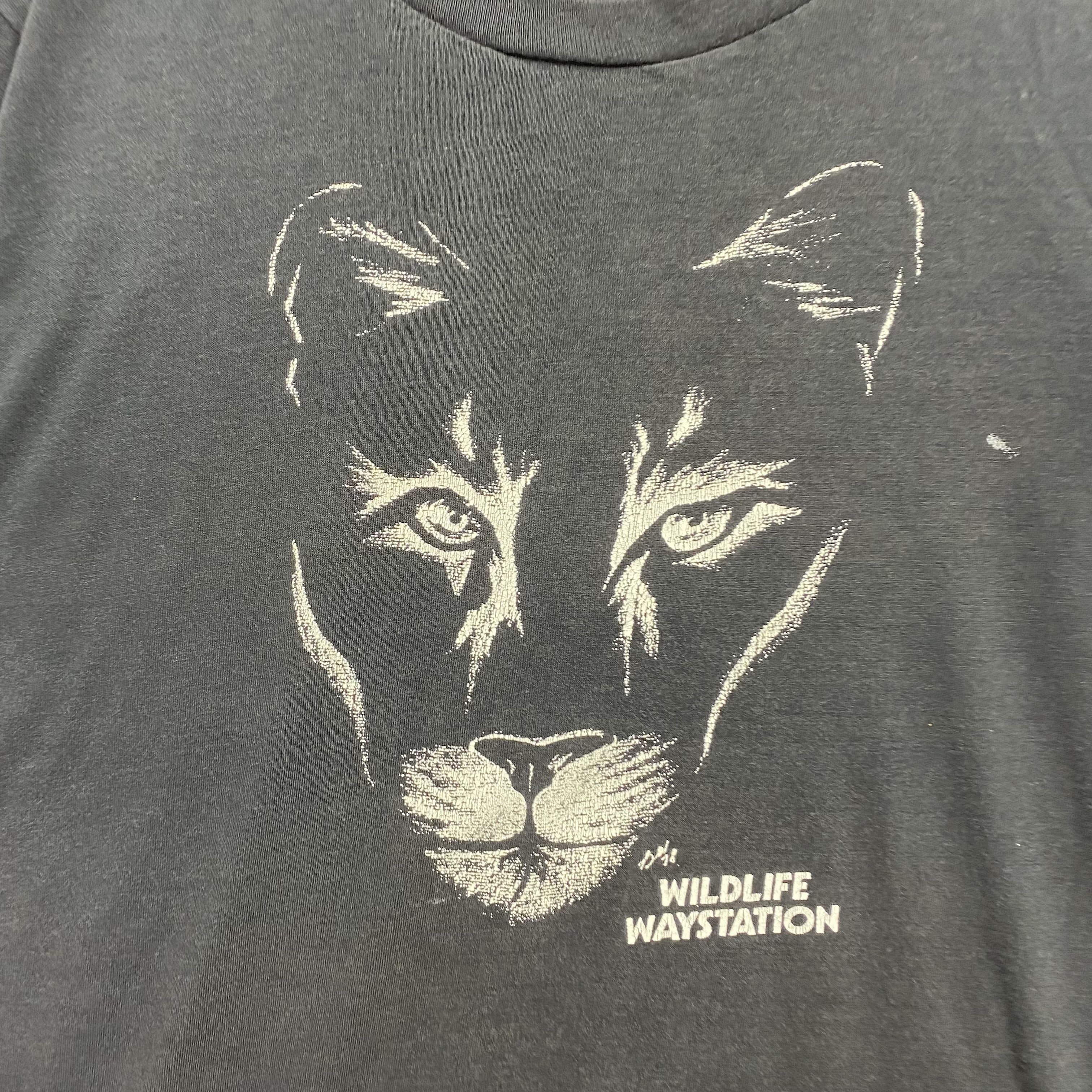Habitat Vintage 90s Wildlife Waystation T-Shirt Panther Animal Tee Size US M / EU 48-50 / 2 - 2 Thumbnail