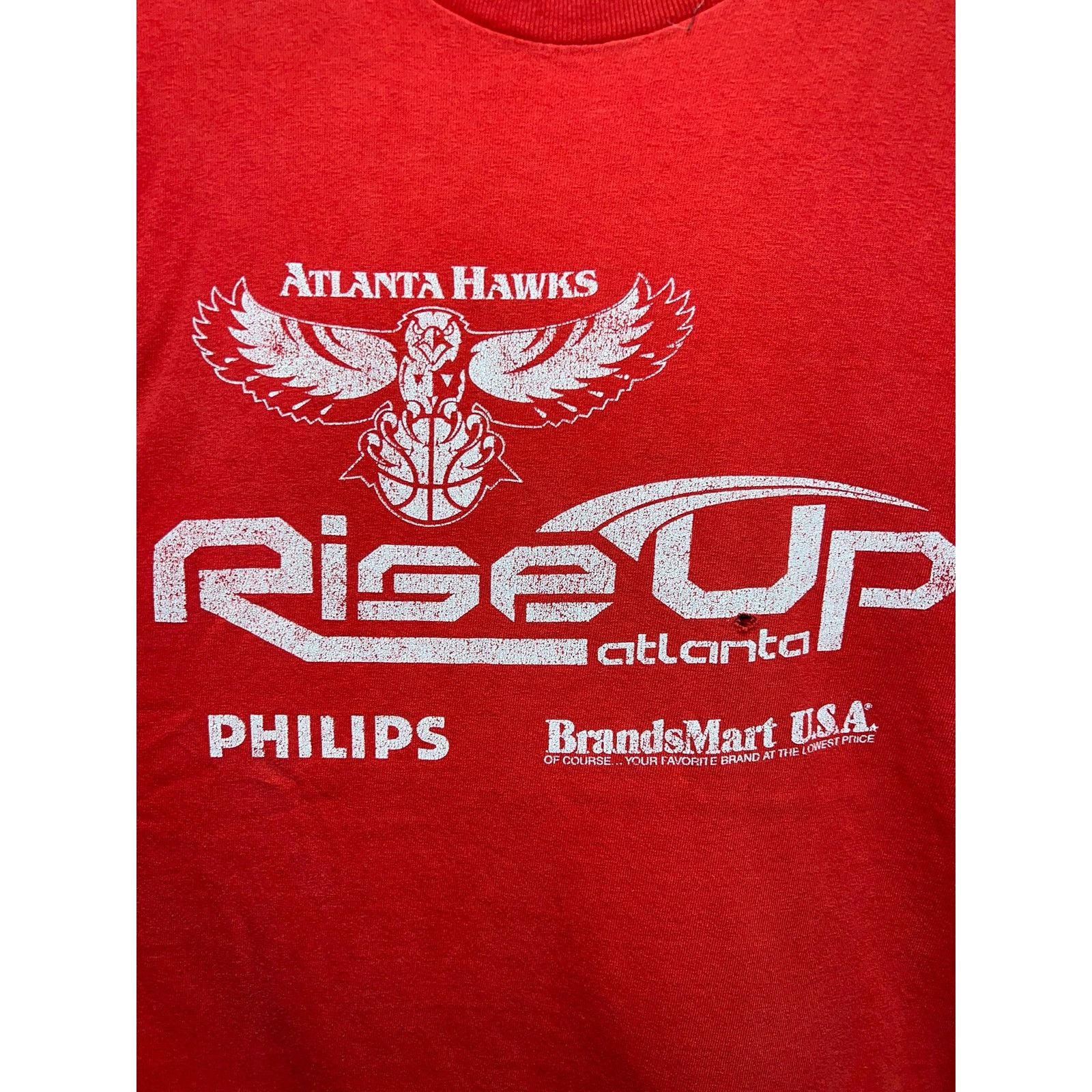 Fruit Of The Loom Vintage Atlanta Hawks Shirt Rise Up ATL Basketball Tee XL Size US XL / EU 56 / 4 - 2 Thumbnail