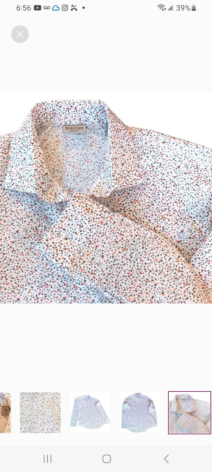 Kenneth Cole REACTION KENNETH COLE Slim-Fit Long-Sleeve Shirt Size US M / EU 48-50 / 2 - 5 Thumbnail