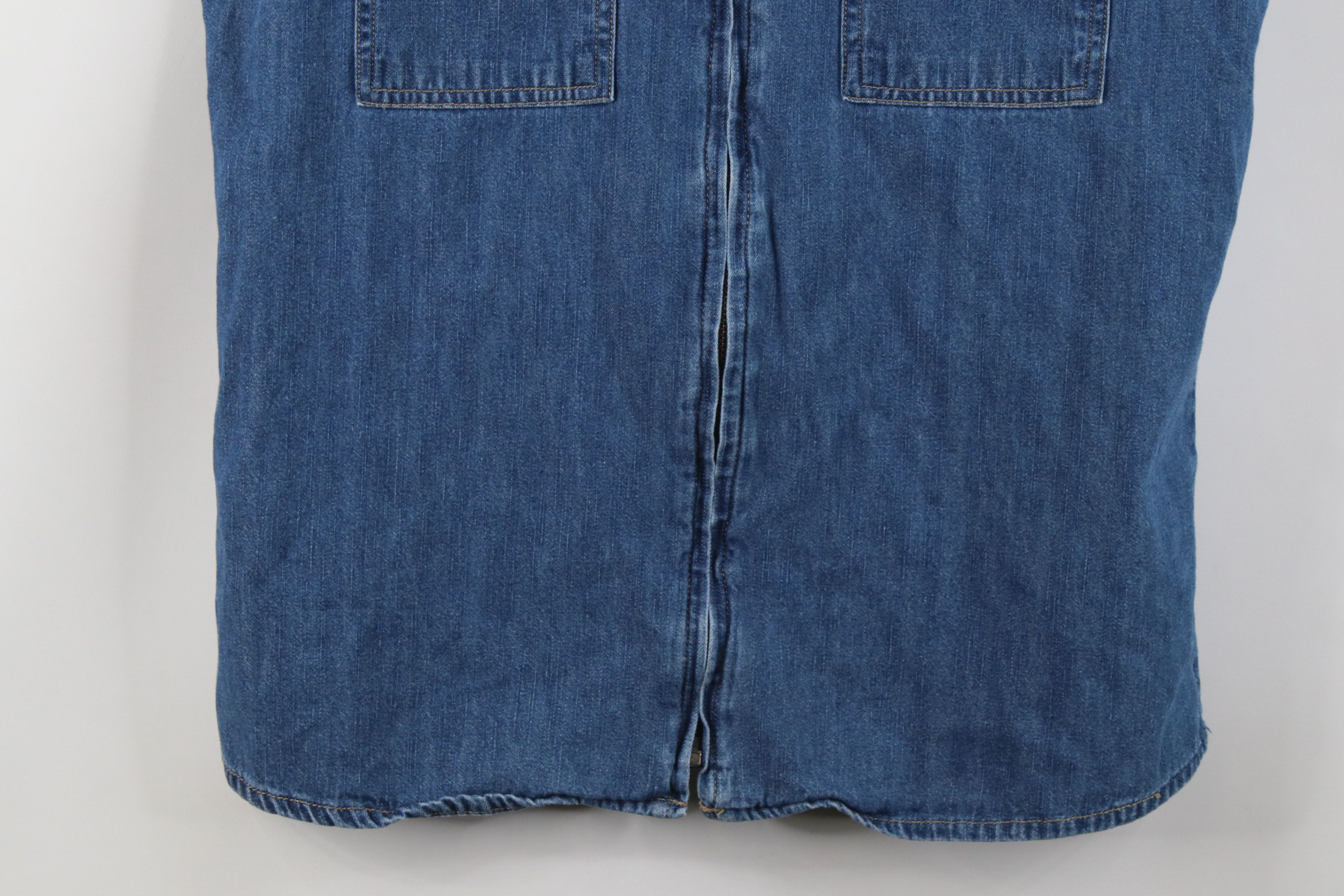 Vintage Vintage 90s Babydoll Full Zip Denim Jean Vest Jacket Size M / US 6-8 / IT 42-44 - 3 Thumbnail