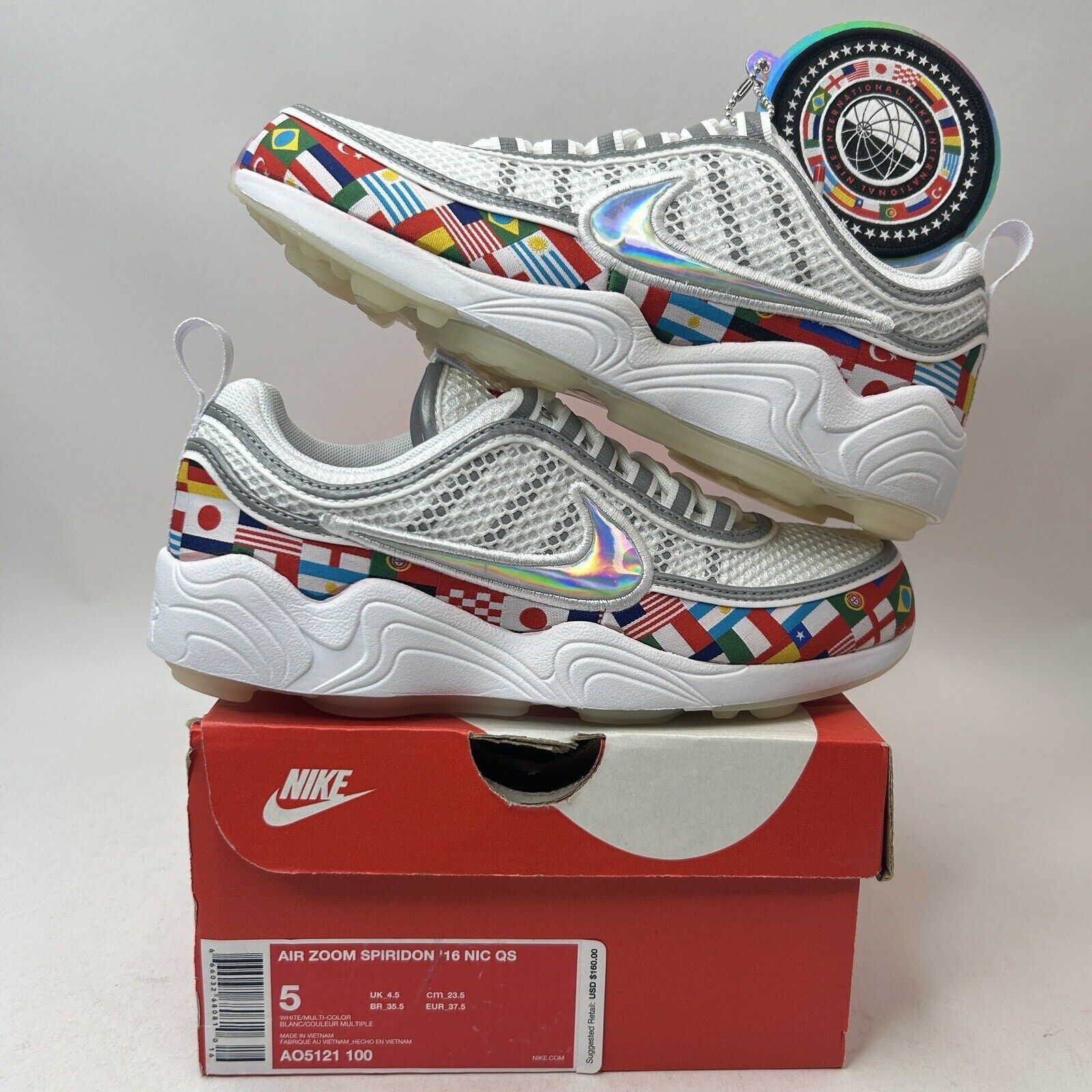 Nike Nike Air Zoom Spiridon ‘16 NIC QS”International Flag” 2023 Size US 6.5 / IT 36.5 - 1 Thumbnail