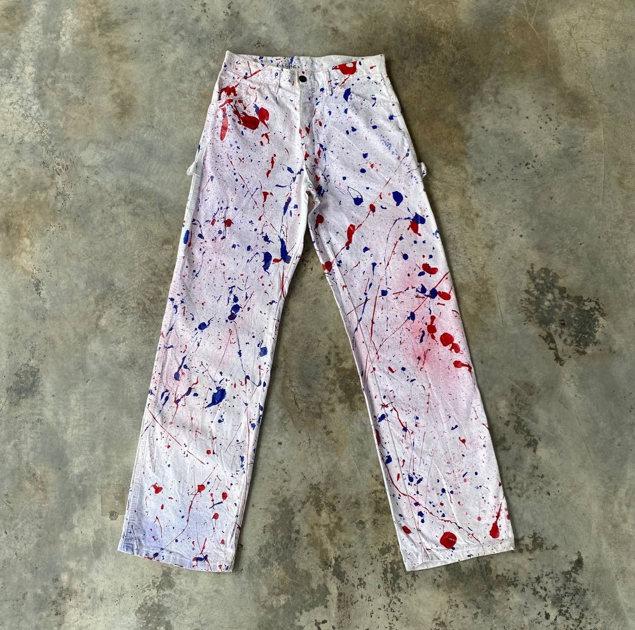Vintage VINTAGE DICKIES CARPENTER REWORKED SPLATTER PAINT W28X32 Size US 28 / EU 44 - 1 Thumbnail