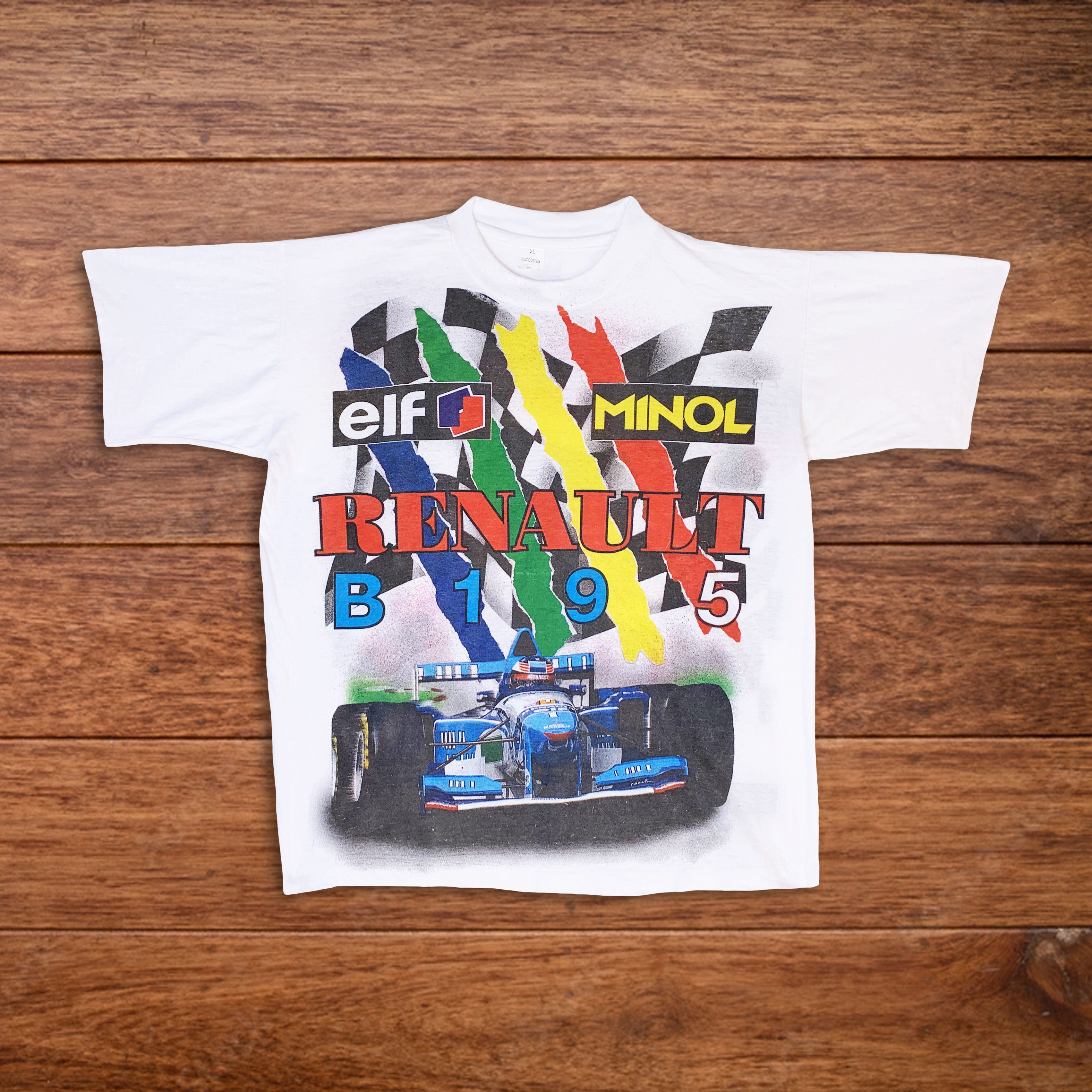 Vintage 90s RENAULT T shirt Racing Tee Formula One Single Stitch Size US M / EU 48-50 / 2 - 2 Thumbnail