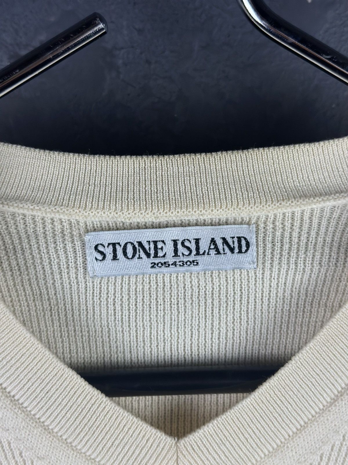 Stone Island × Vintage Stone Island Vintage V-Neck Knitwear Sweater Mens Size L Size US L / EU 52-54 / 3 - 6 Thumbnail