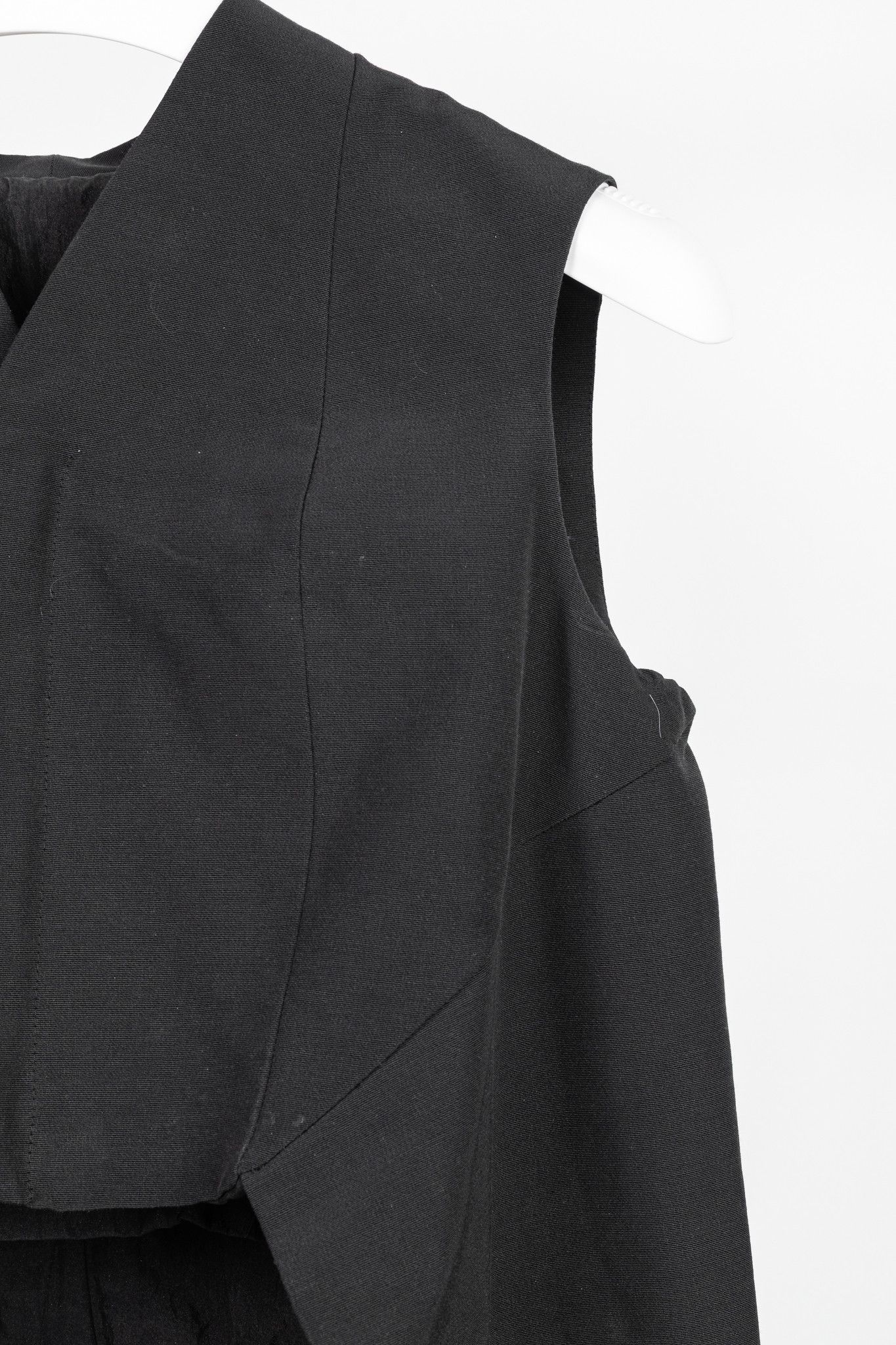Rick Owens Rick Owens SS11 Runway Black Cotton & Silk Hi-Lo Zip Vest Size M / US 6-8 / IT 42-44 - 4 Thumbnail