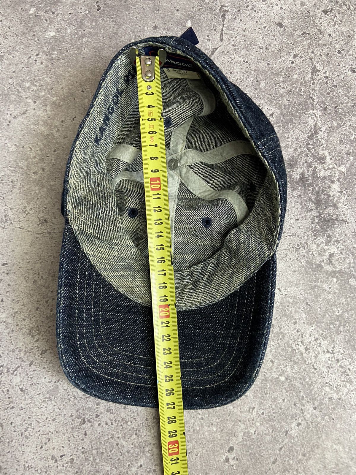 Kangol Vintage 00’s Kangol Denim Indigo Cap Size 30 - 6 Thumbnail