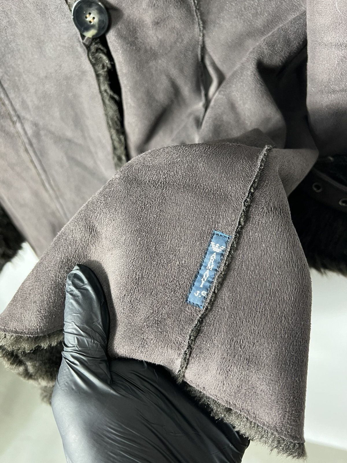 Giorgio Armani Vintage streetwear Y2k Armani Jeans Faux Fur Coat Jacket Size M / US 6-8 / IT 42-44 - 6 Thumbnail