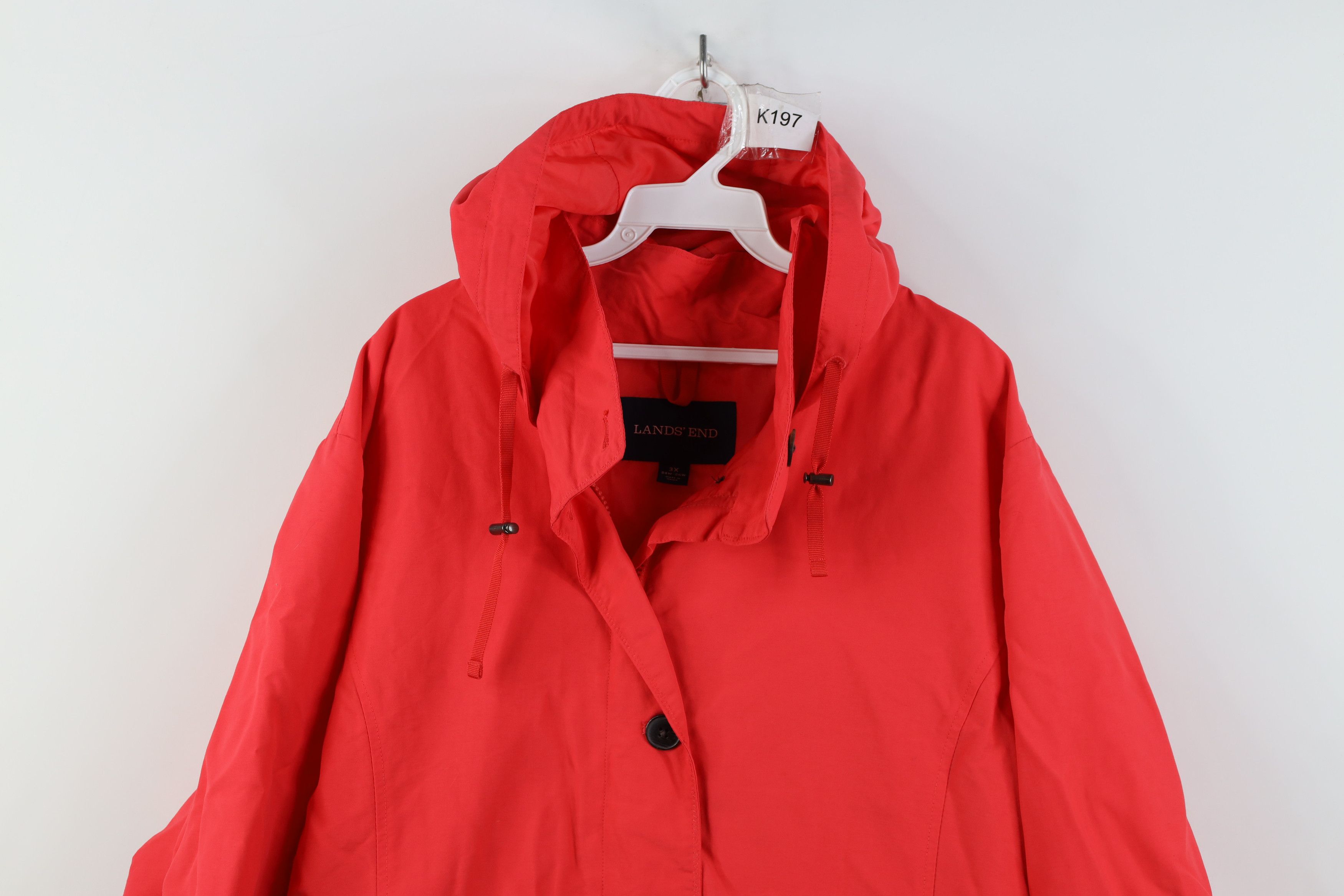 Lands' End Vintage Y2K Lands End Hooded Windbreaker Rain Jacket Coat Size 3XL / US 20-22 - 2 Thumbnail
