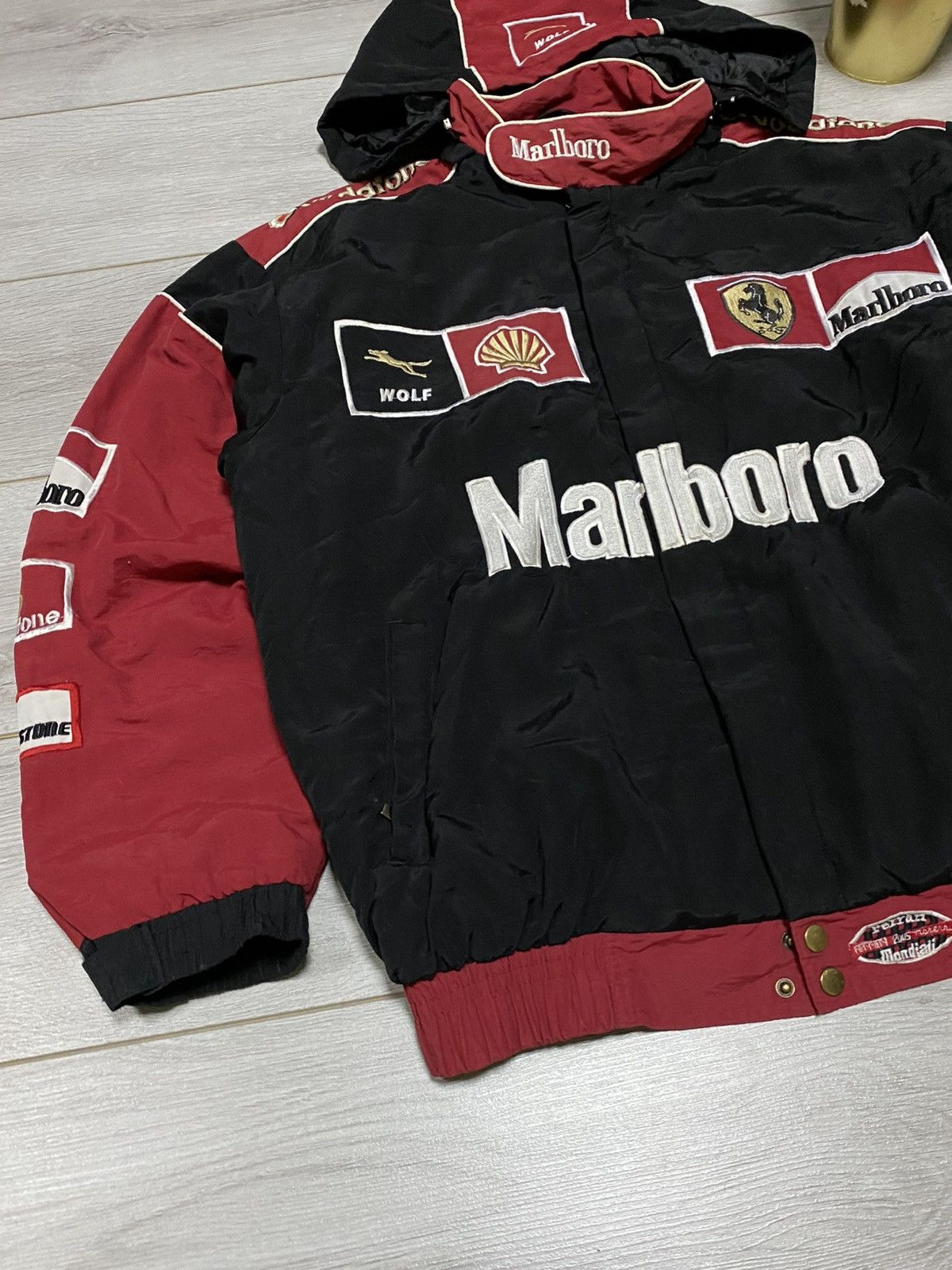Marlboro Marlboro Ferrari vintage racing bomber shell jacket Size US XL / EU 56 / 4 - 4 Thumbnail