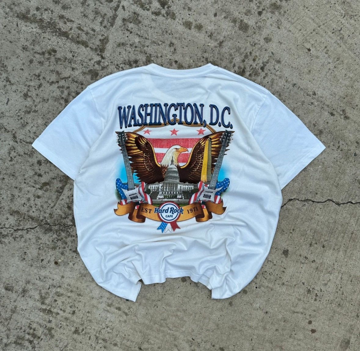 Hard Rock Cafe VTG Japanese Style Hard Rock Cafe Washington,D.C T-shirts Size US XL / EU 56 / 4 - 1 Thumbnail