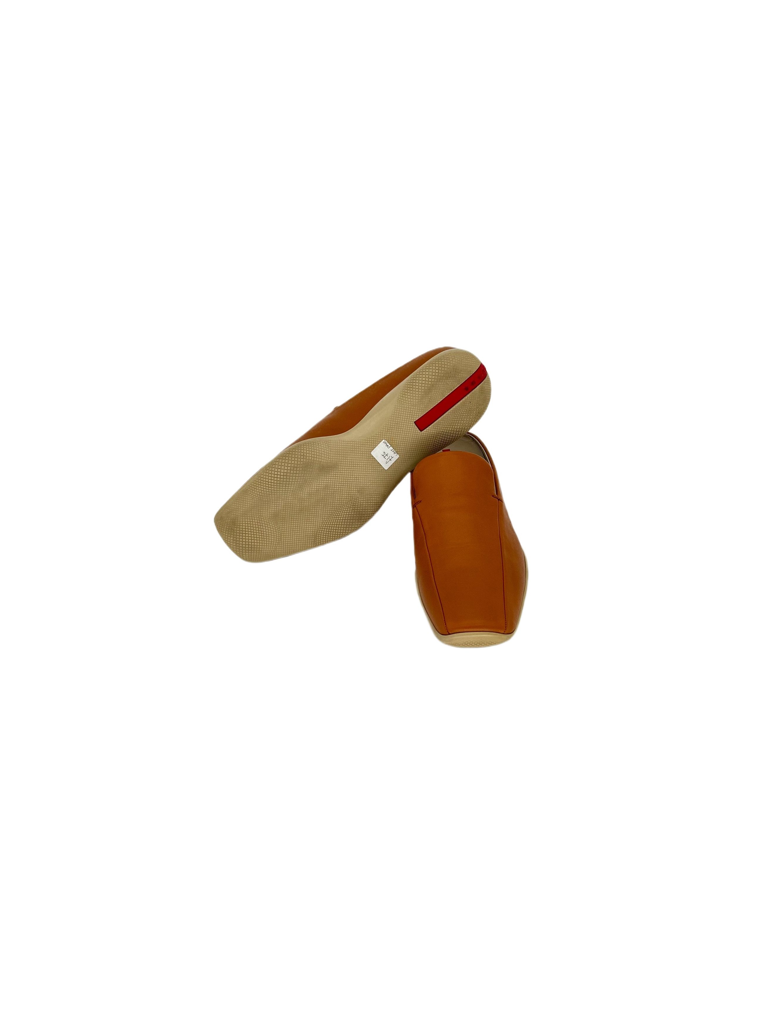 Prada PRADA Linea Rossa Brown calf Leather 'Dress' Mules Size US 6 / EU 39 - 5 Thumbnail