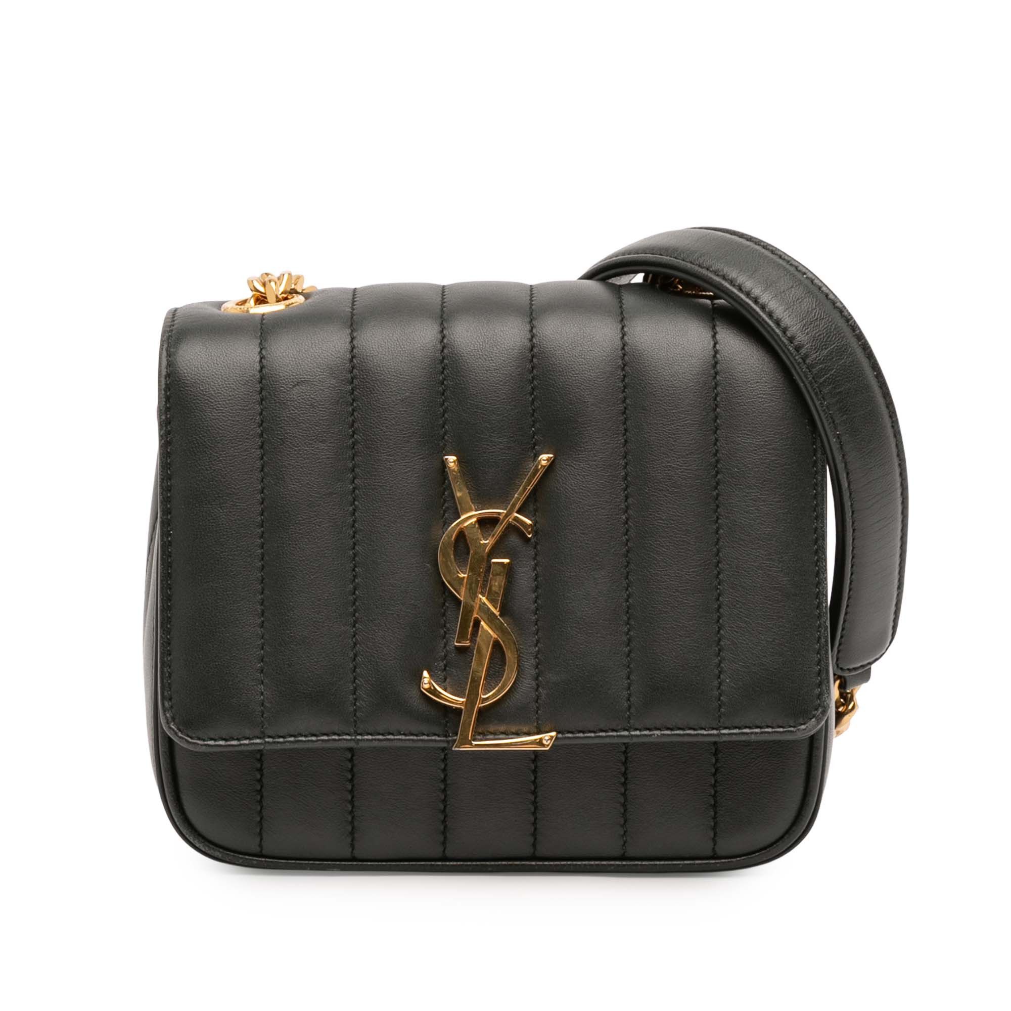 Yves Saint Laurent Small Lambskin Monogram Vicky Chain Bag