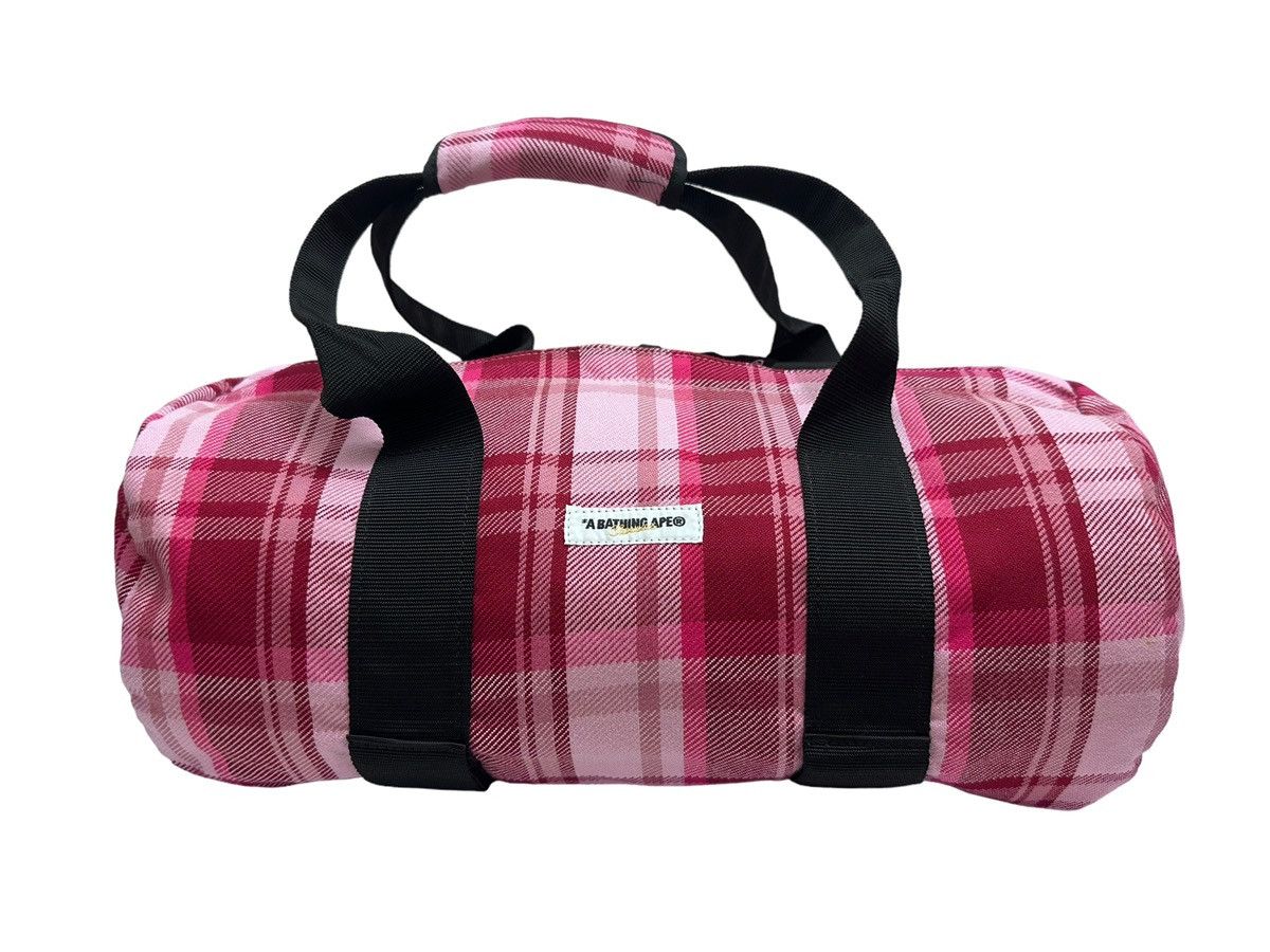 Bape 🇯🇵 A Bathing Ape Checked Boston Duffle Bag Size ONE SIZE - 2 Thumbnail