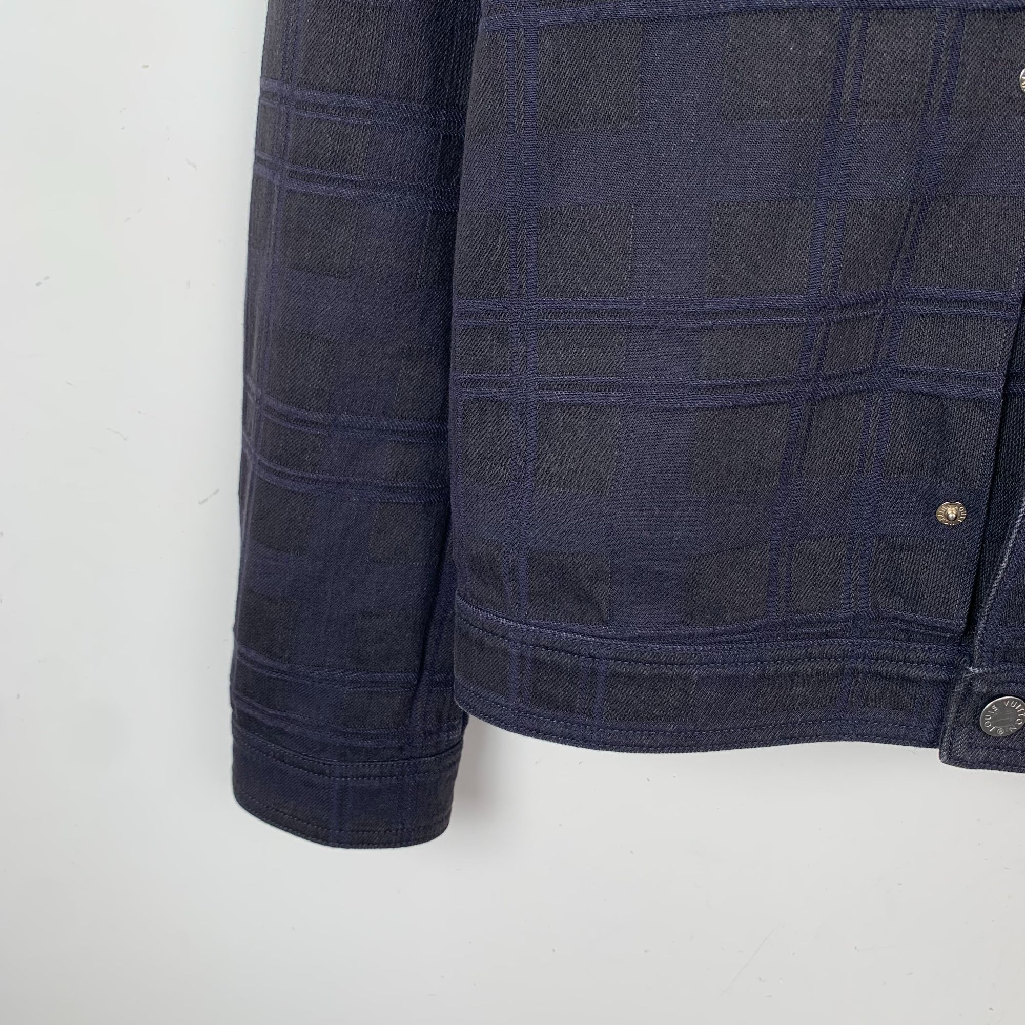 Louis Vuitton Louis Vuitton Color-Block Check Cotton Collared Denim Jacket Size US M / EU 48-50 / 2 - 6 Thumbnail