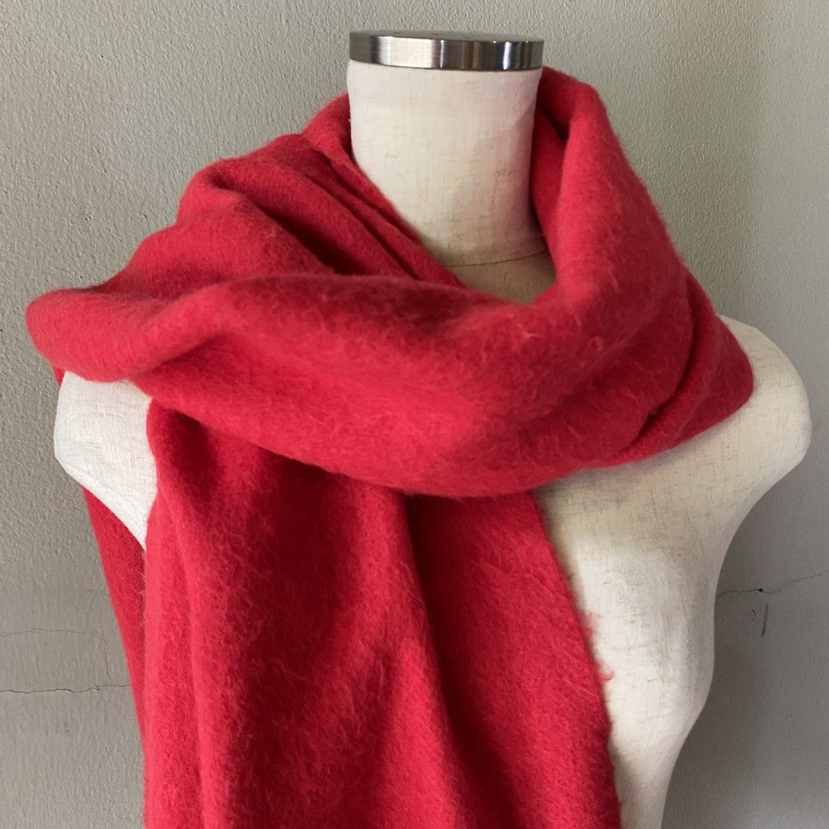 Courreges Courreges 100% Red Wool Scarf – Soft & Cozy Size ONE SIZE - 2 Thumbnail