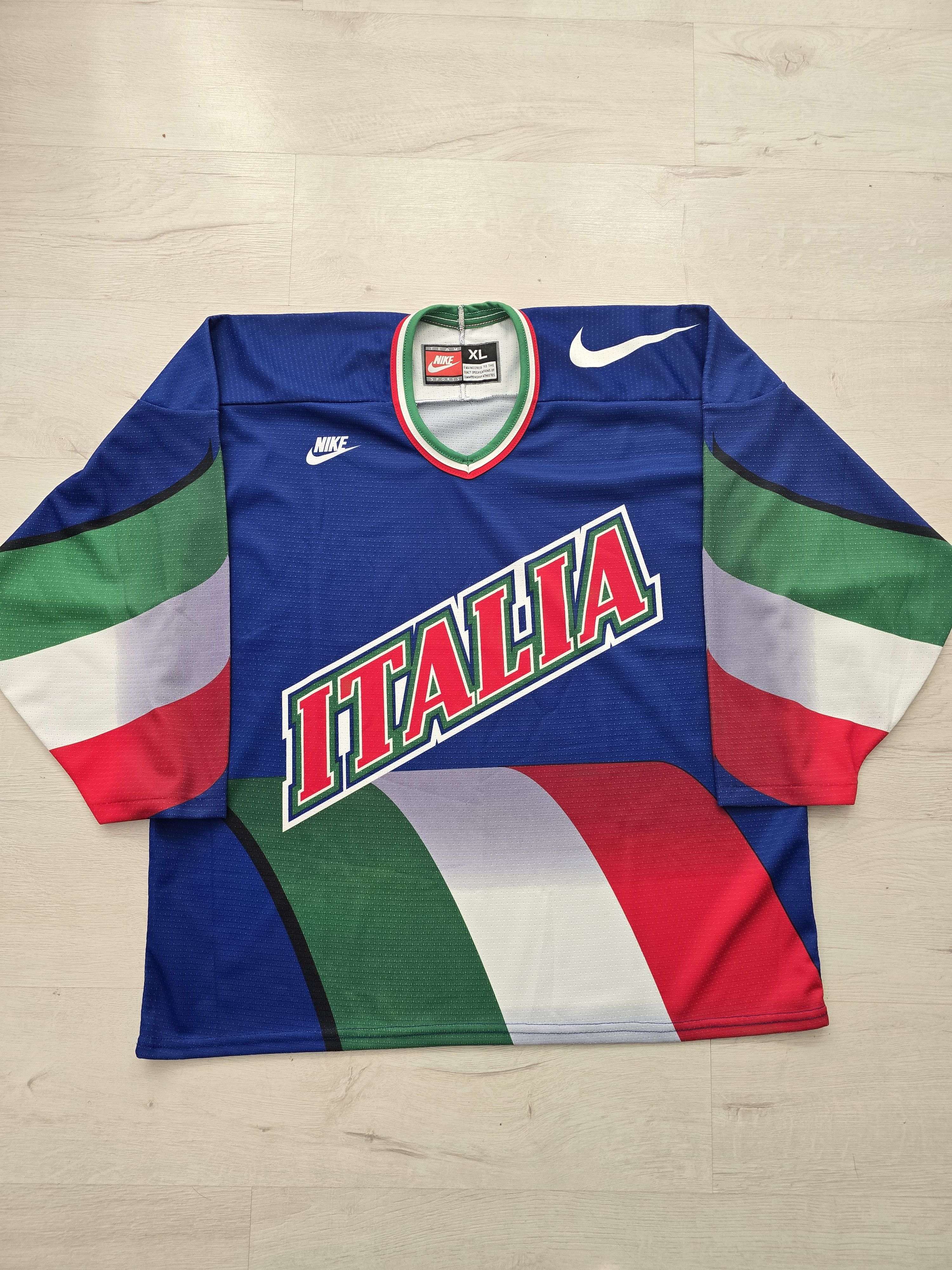 Nike × Vintage Vintage Nike Hockey Jersey Italy 90s XL Size US XL / EU 56 / 4 - 1 Thumbnail