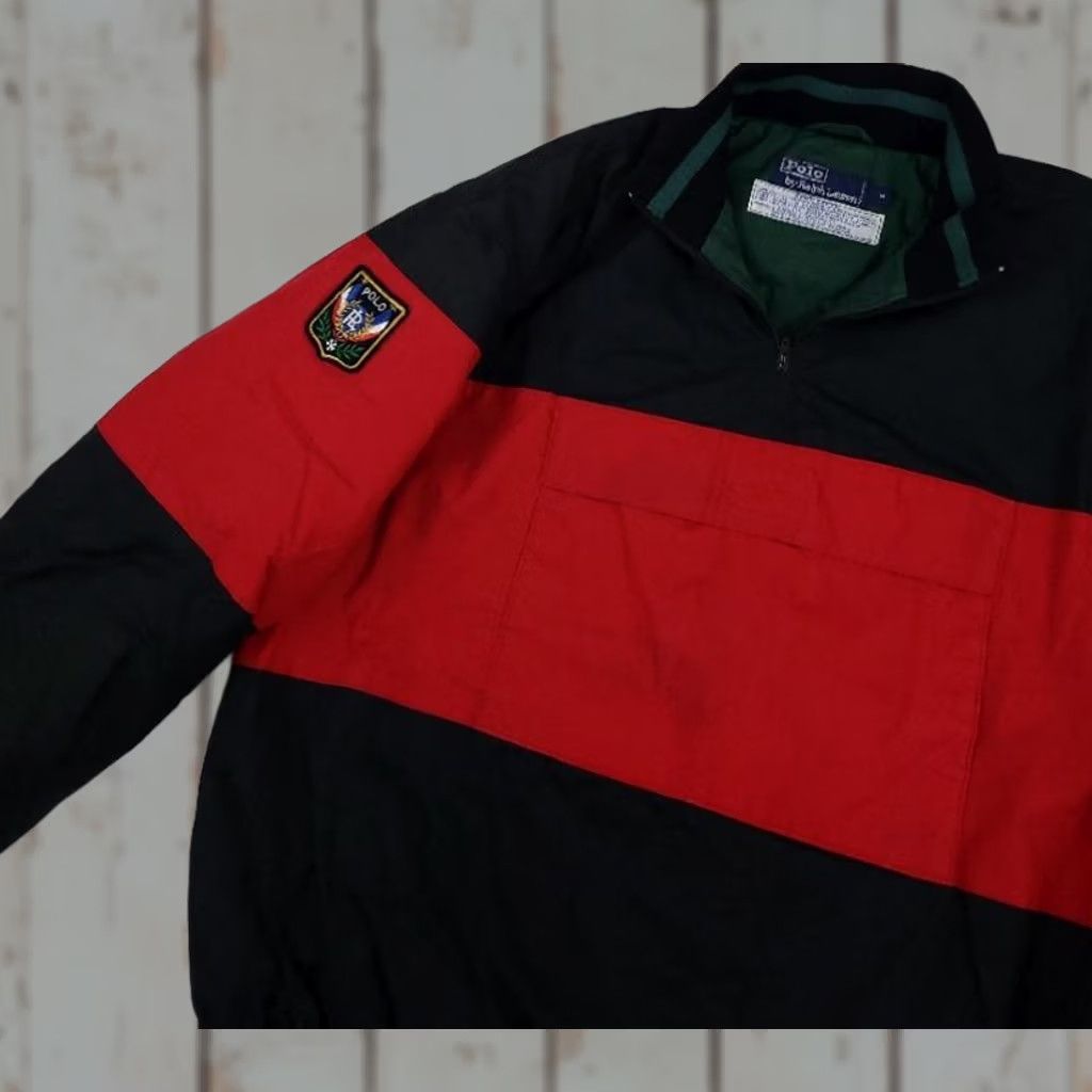 Polo Ralph Lauren VINTAGE Polo Ralph Lauren Uni Crest Pullover Down Jacket Men M Black Cotton Puffer Jacket, Down, Polo Ralph Lauren, Vintage, 90s, Flaw Read* Mens Size US M / EU 48-50 / 2 - 1 Thumbnail