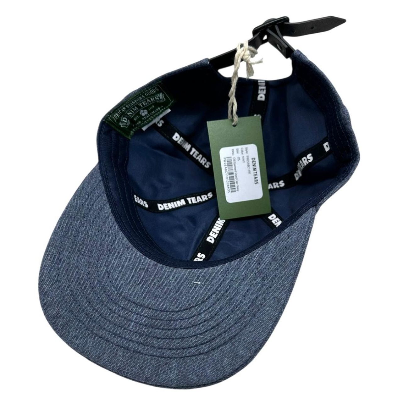 DENIM TEARS Denim Tears Cotton Wreath Dyed Strapback Hat Cap in Navy Size ONE SIZE - 4 Thumbnail