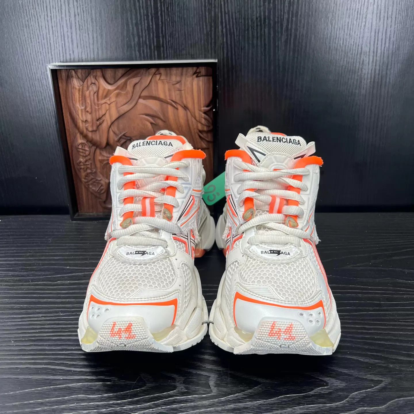 Balenciaga Balenciaga Runner Distressed White Orange 41 Mint Size US 8 / EU 41 - 2 Thumbnail