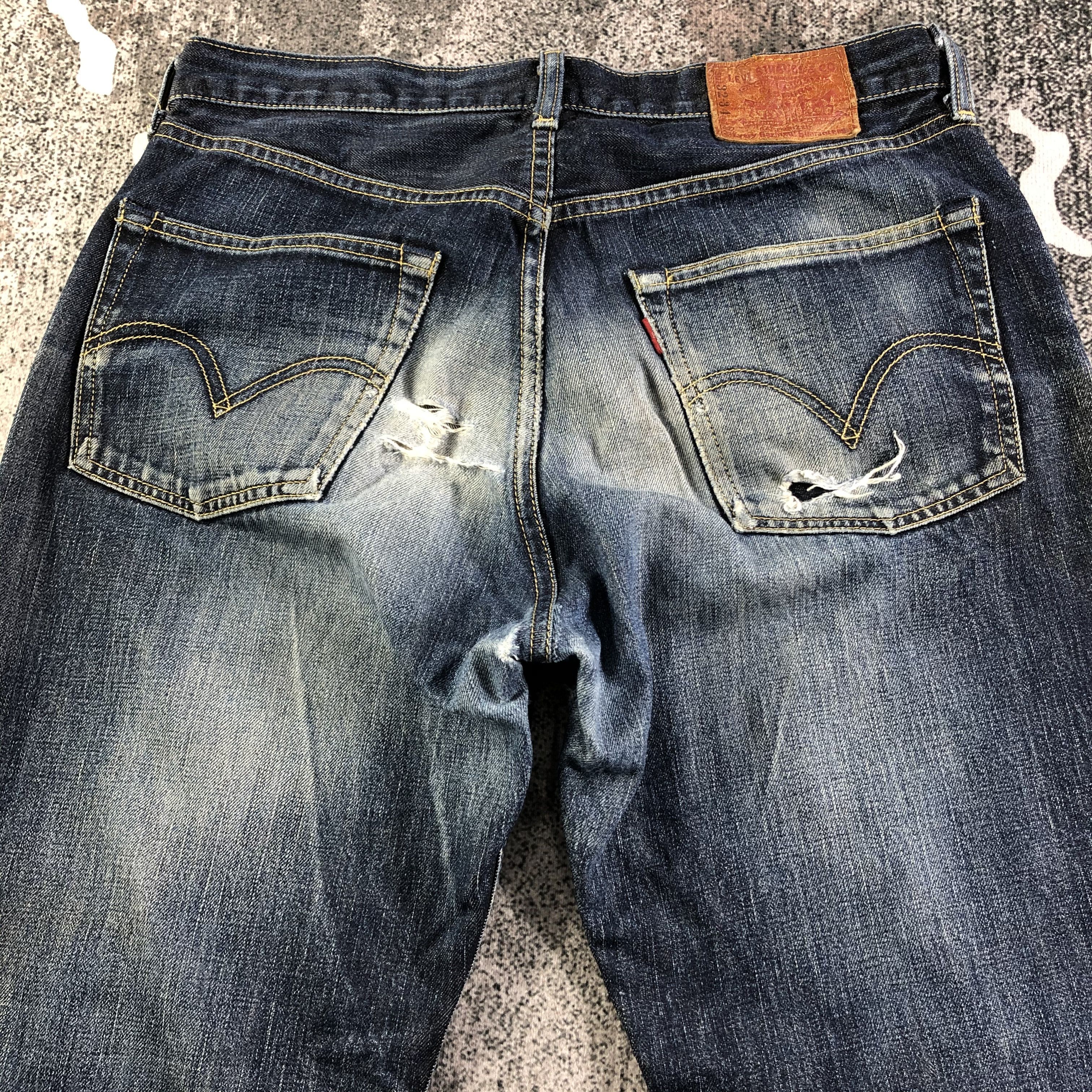 Levi's Distress Vintage Levis 503 Jeans Faded Blue KJ2424 Size US 32 / EU 48 - 4 Thumbnail