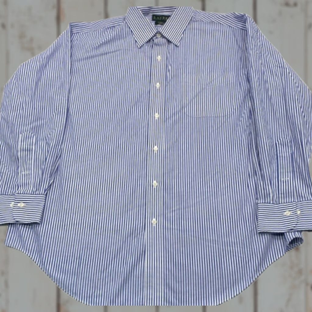 Ralph Lauren Lauren Ralph Lauren Mens Long Sleeve Button-Up Striped Classic Fit Shirt L Multicolor Size US L / EU 52-54 / 3 - 1 Thumbnail