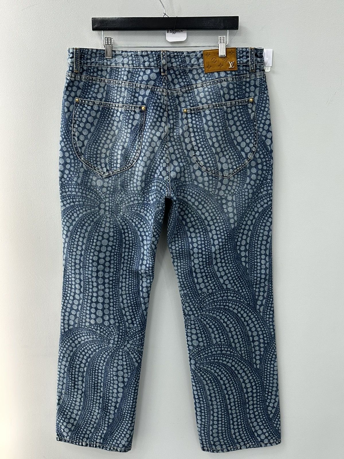 Louis Vuitton Louis Vuitton x Yayoi Kusama All Over Pumpkin Denim Pants Size US 36 / EU 52 - 2 Thumbnail