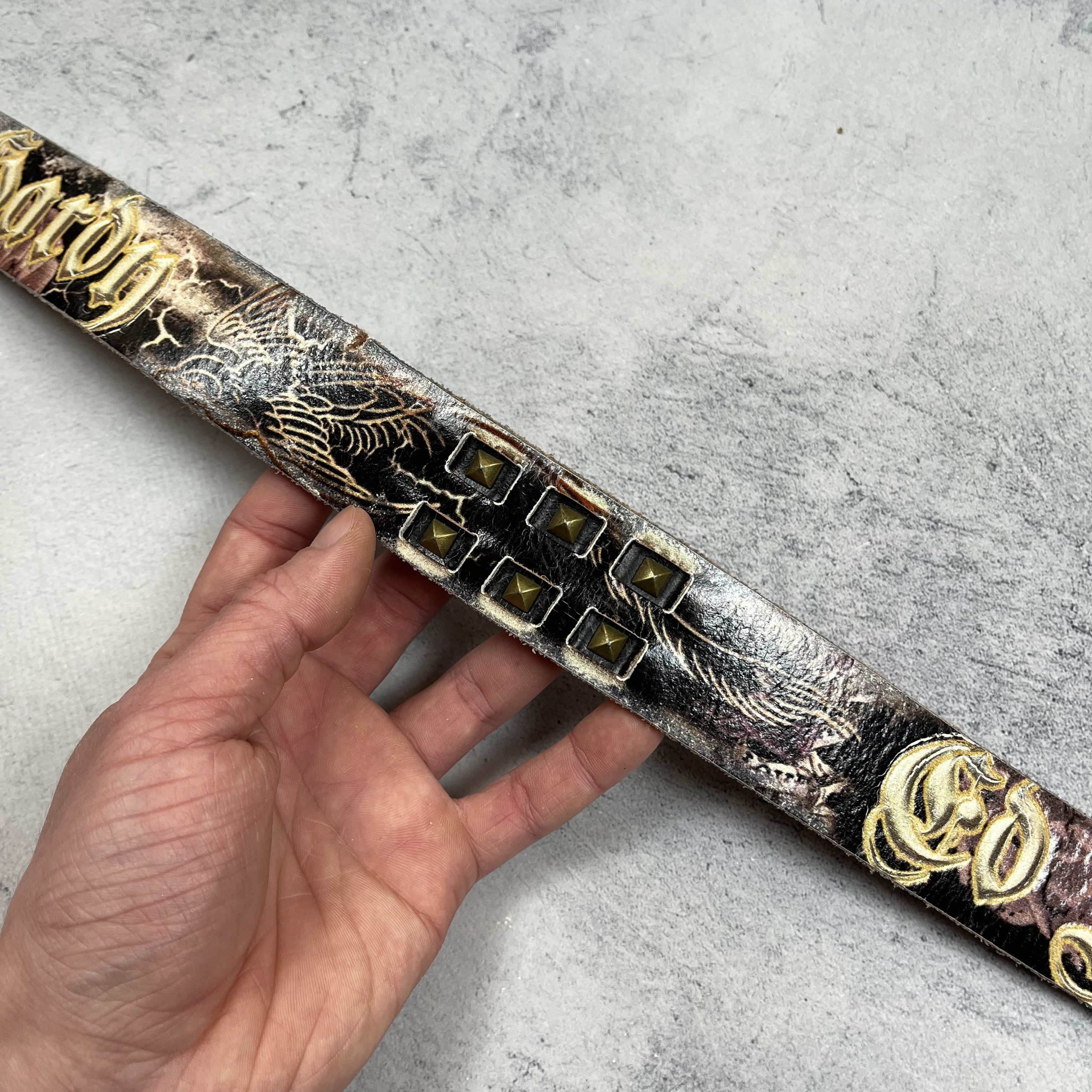 Ed Hardy Vintage Ed Hardy Skulls Rare Y2K Leather Belt 2000’s Size ONE SIZE - 5 Thumbnail