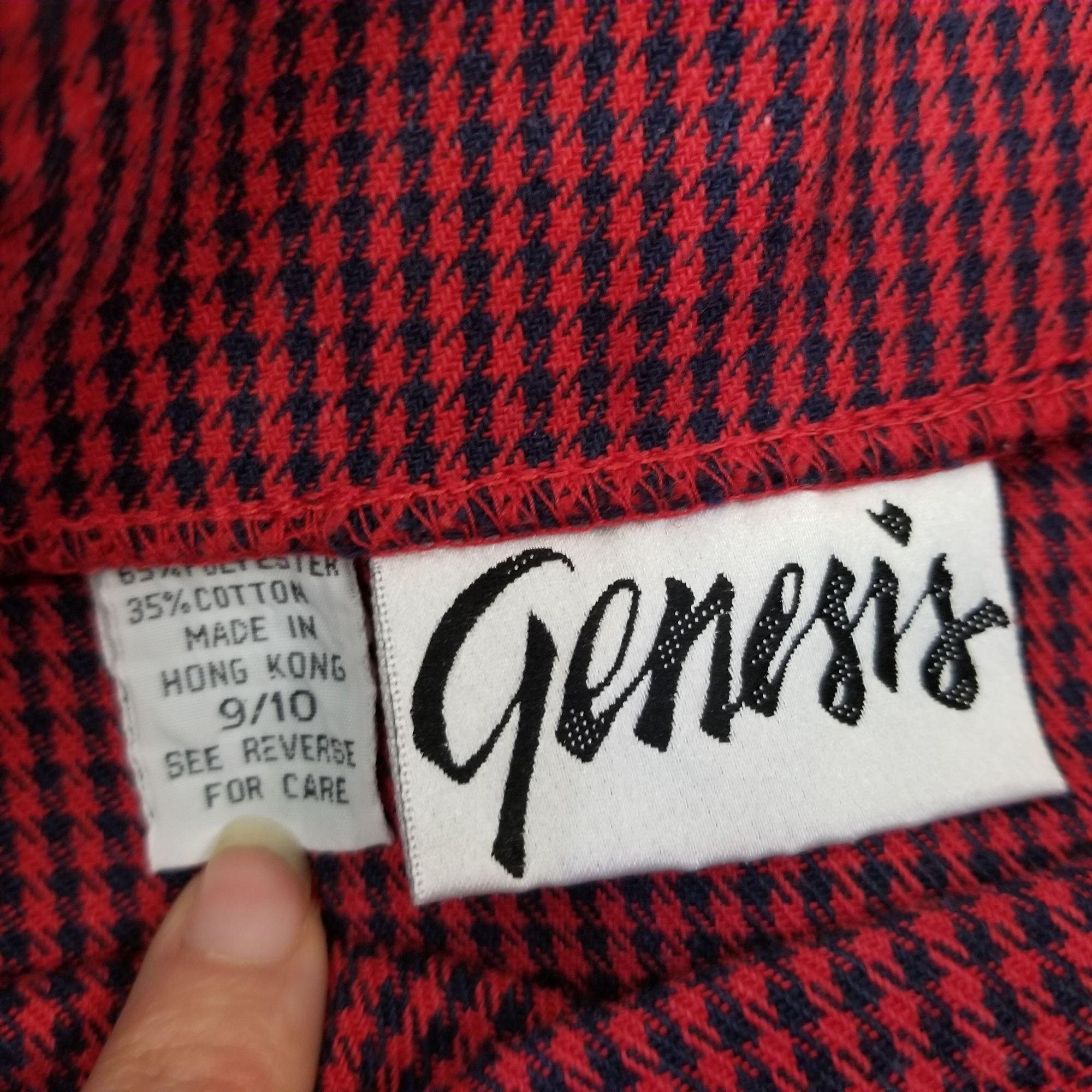 Other Genesis 9 10 Red Plaid Check A Line Skirt Flared Panels Maxi Size 32" / US 10 / IT 46 - 4 Thumbnail