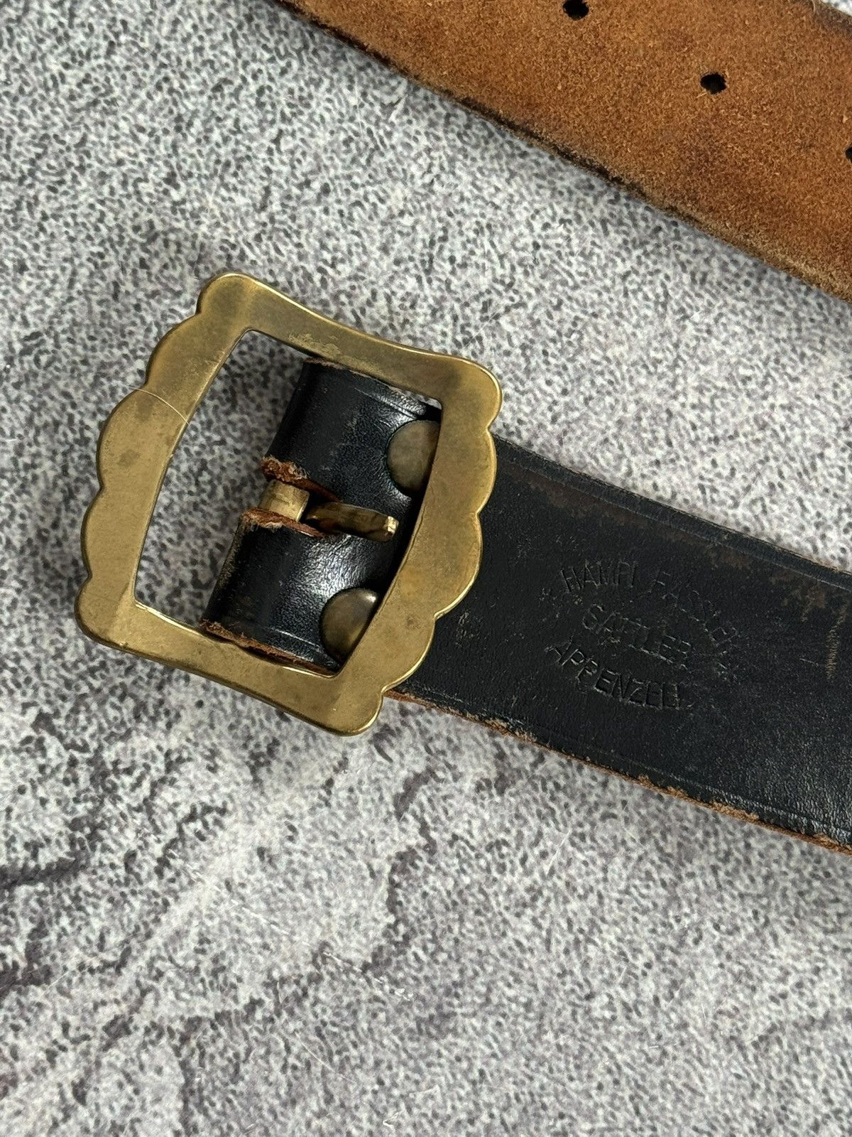 Etro 90s Retro vintage leather belt iconic cows 🐄 metal details Size ONE SIZE - 8 Thumbnail