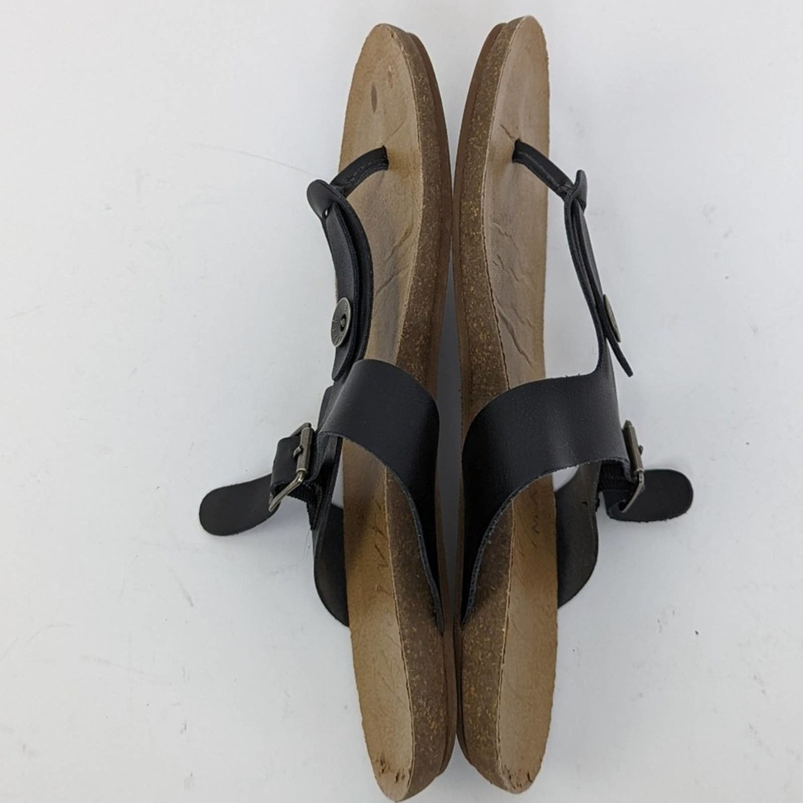 Designer Blowfish Black Wide T-Strap Thong Sandals - 8 Size US 8 / IT 38 - 3 Thumbnail