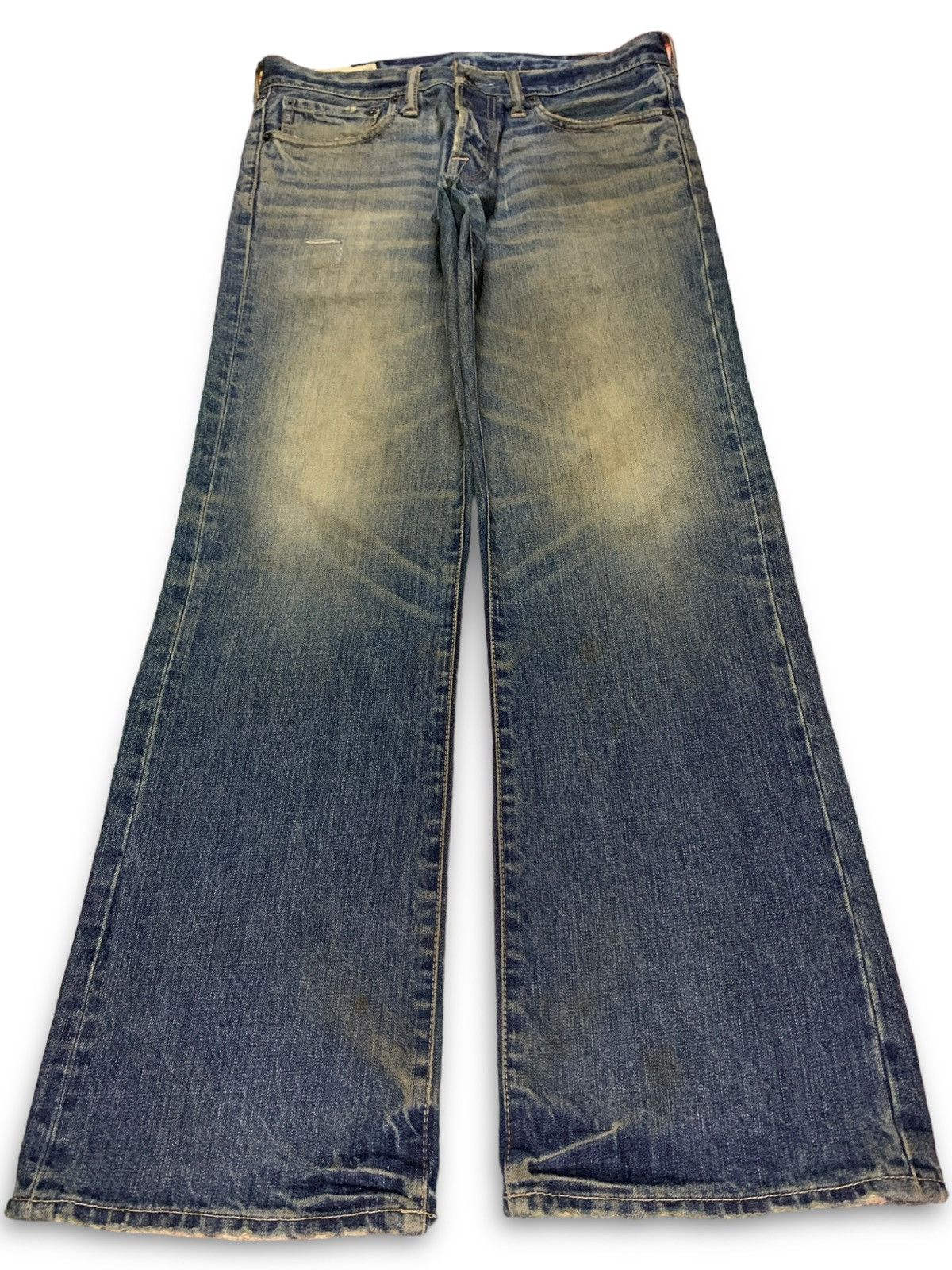 Abercrombie & Fitch Vintage Abercrombie Rusty Wash Distressed Flare Jeans 32x31 Size US 32 / EU 48 - 1 Thumbnail