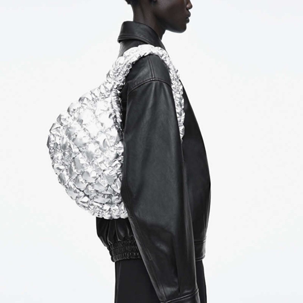 Cos COS Quilted Mini Bag NWT Silver Size ONE SIZE - 6 Thumbnail