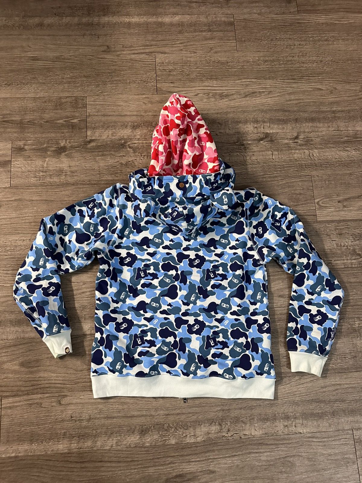 ABCD fullzip double hoodie/blue josewong Jose Wong ABCD double hoodie