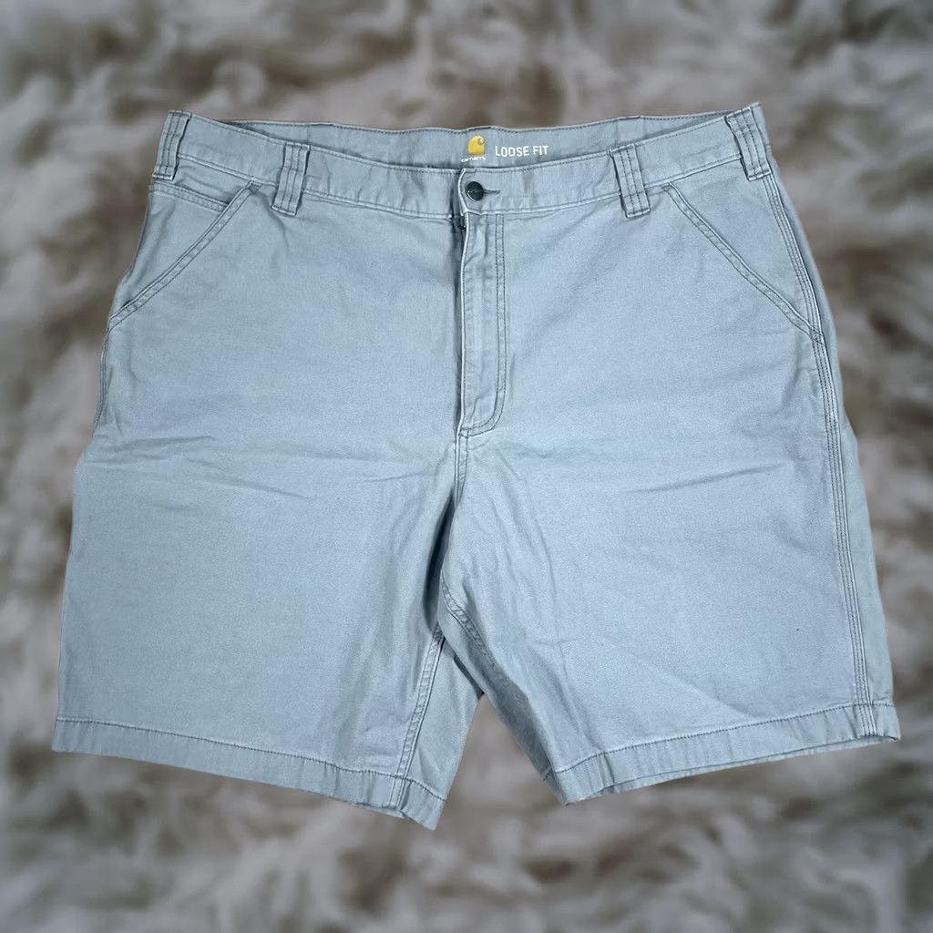 Carhartt Carhartt Shorts Mens 42 Gray Loose Fit Stretch Flat Front Khaki Chino Slack Size US 42 / EU 58 - 1 Thumbnail