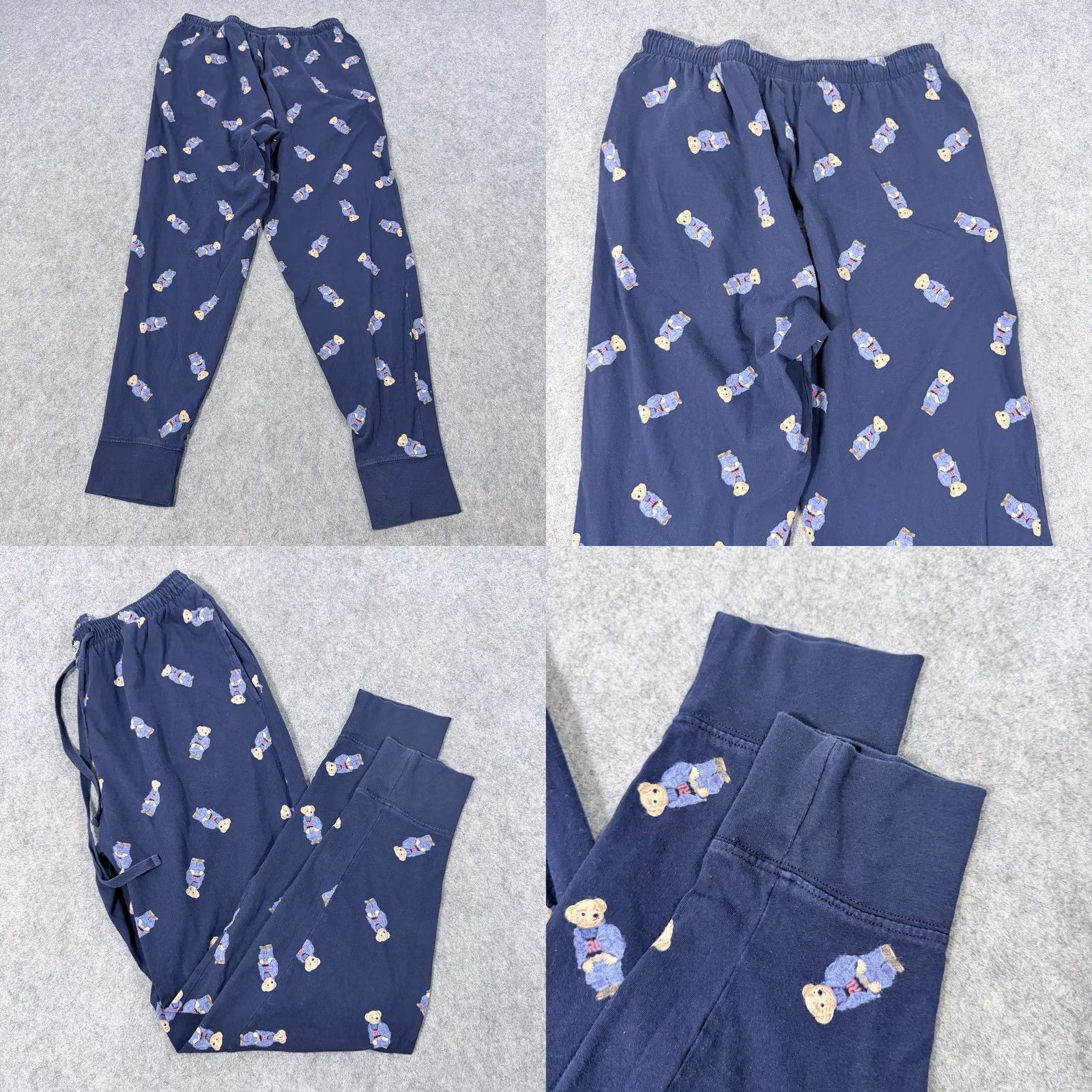 Polo Ralph Lauren Polo Ralph Lauren Bear Pajama Joggers Mens Size Large Navy Blue (Actual 30x29) Blue 90s Logo Sleepwear Size US L / EU 52-54 / 3 - 11 Thumbnail