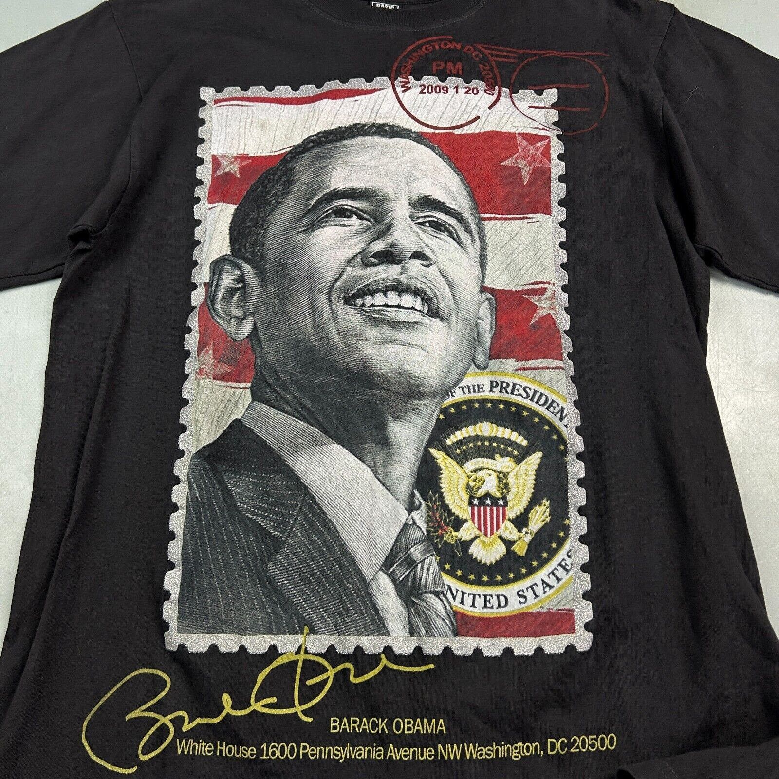 Vintage VINTAGE | Barack Obama Postage Stamp T-Shirt sz L Adult Size US L / EU 52-54 / 3 - 3 Thumbnail