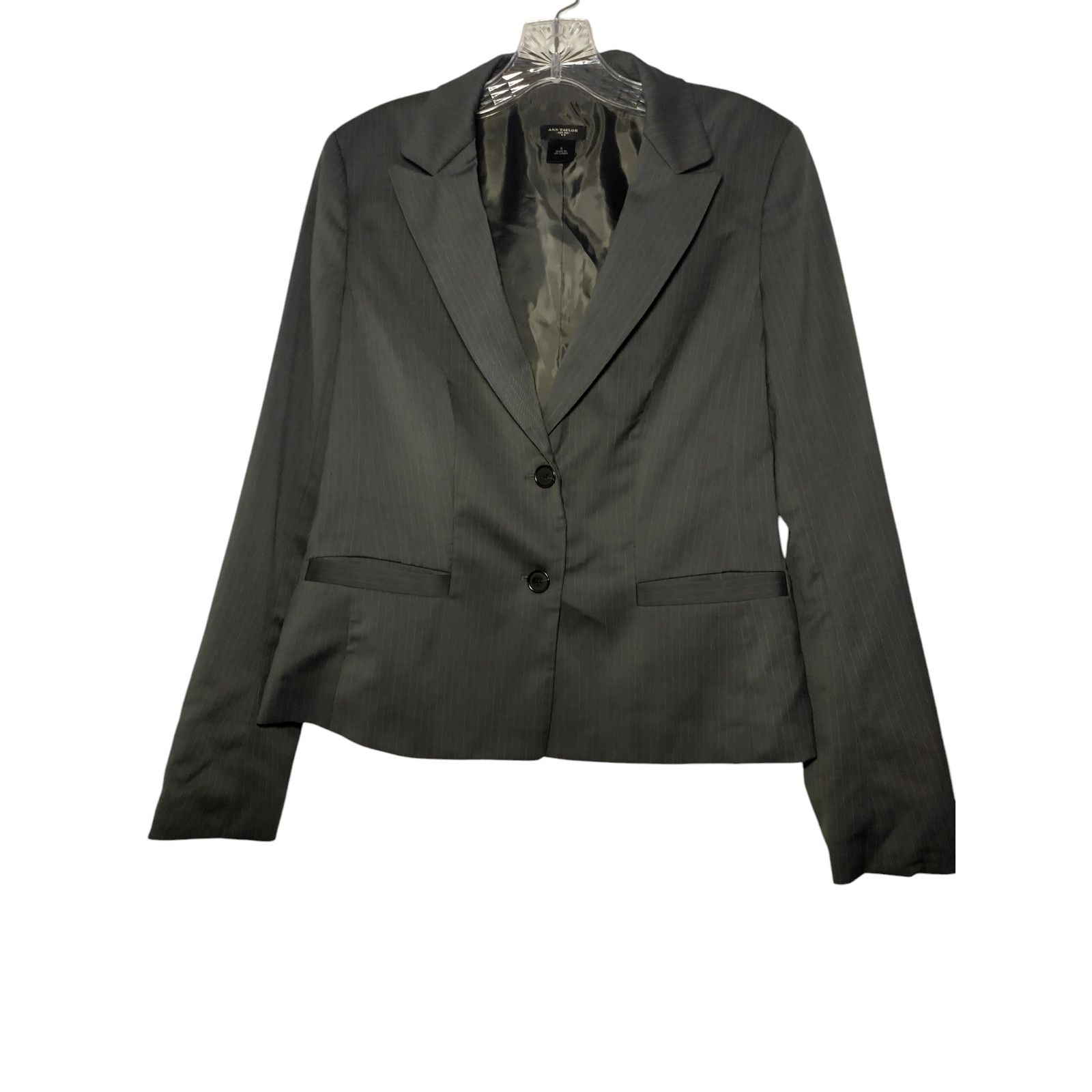 Ann Taylor Ann Taylor Womens Long Sleeves Blazer Jacket Gray Size 6 Size M / US 6-8 / IT 42-44 - 4 Thumbnail