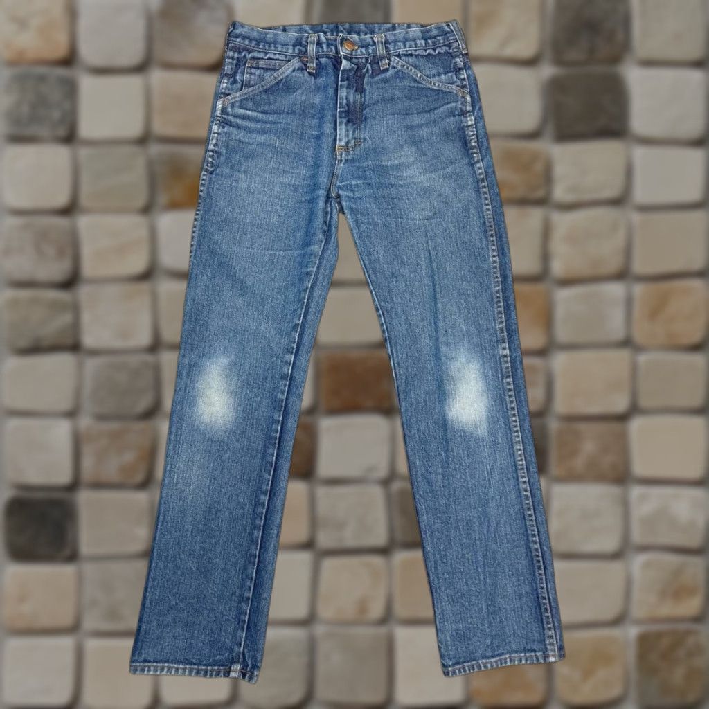 Denime Roundhouse Jeans Mens 30 Blue Denim Cotton Slim Fit Mid Rise Straight Leg 30x30 Size US 30 / EU 46 - 1 Thumbnail