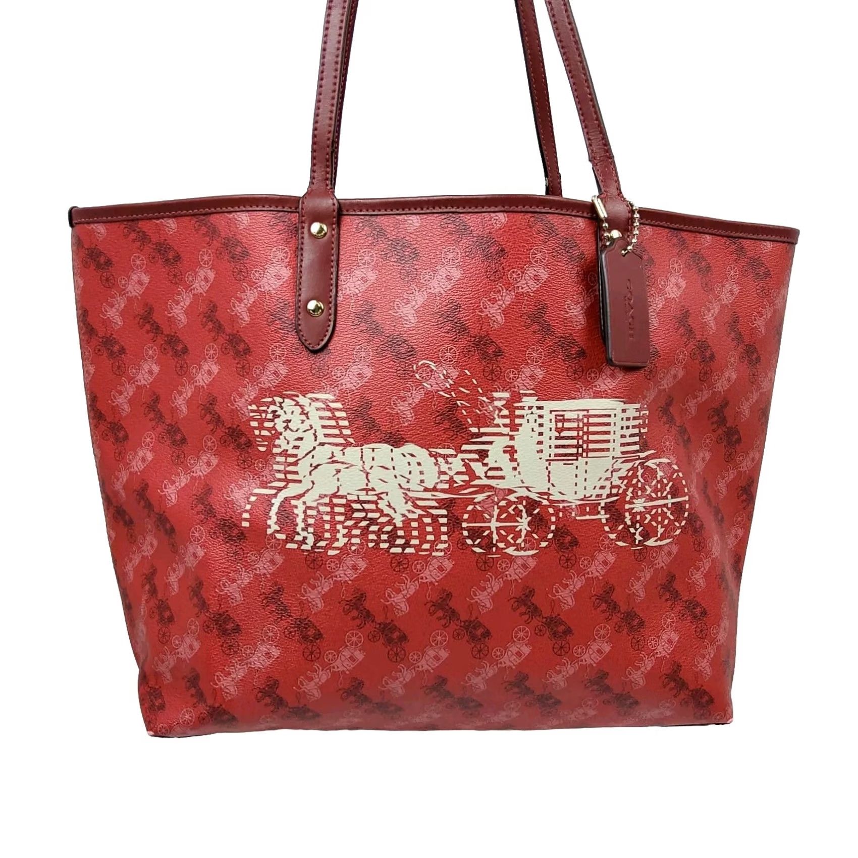 Coach Coach Horse Tote Shoulder Handbag Purse Reversible F82135 Women Multicolor Tote Size ONE SIZE - 2 Thumbnail