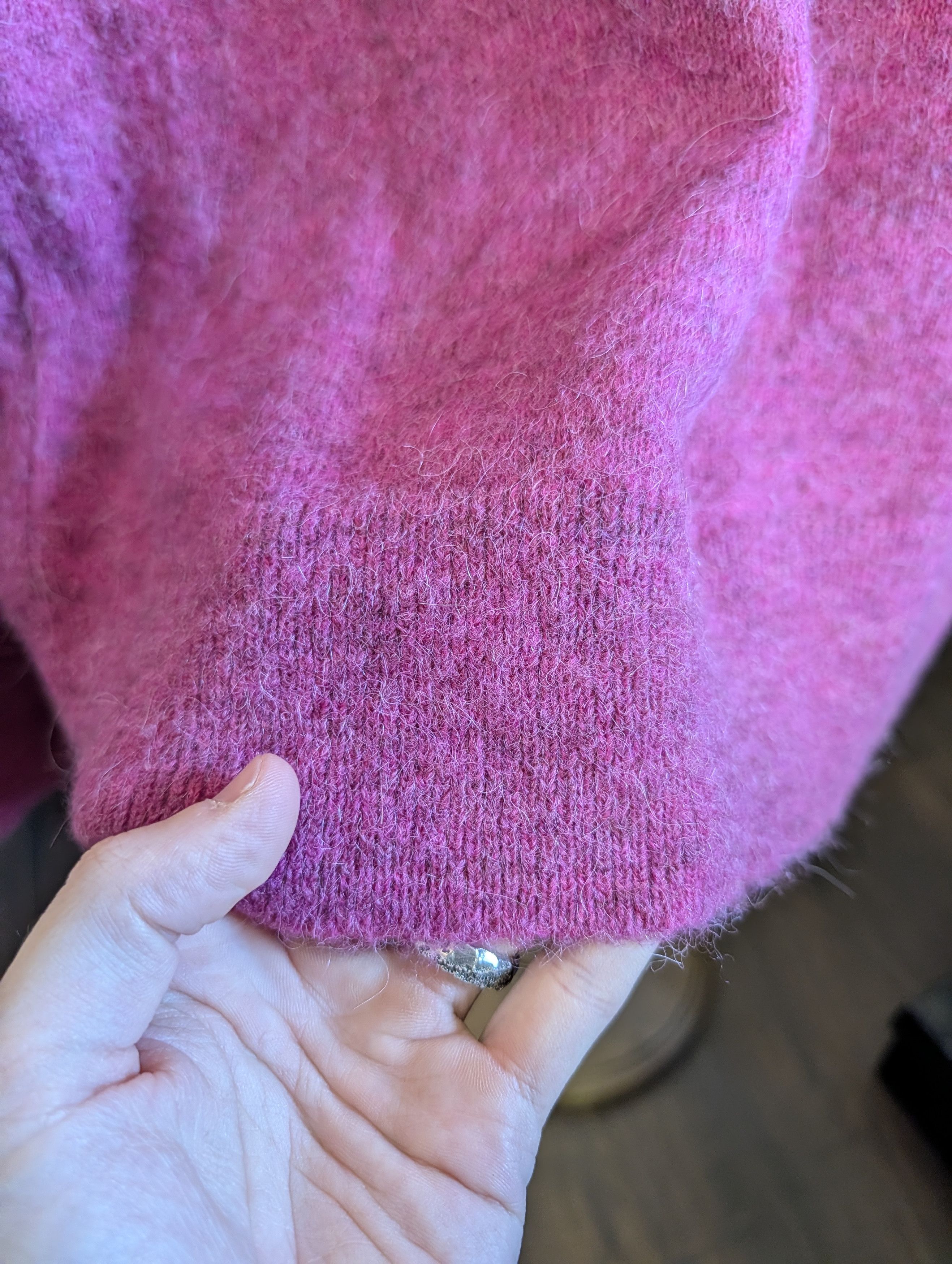 Rag & Bone ALPACA Fuzzy Knit Pink Rock N Roll Sweater XS Size US XS / EU 42 / 0 - 4 Thumbnail