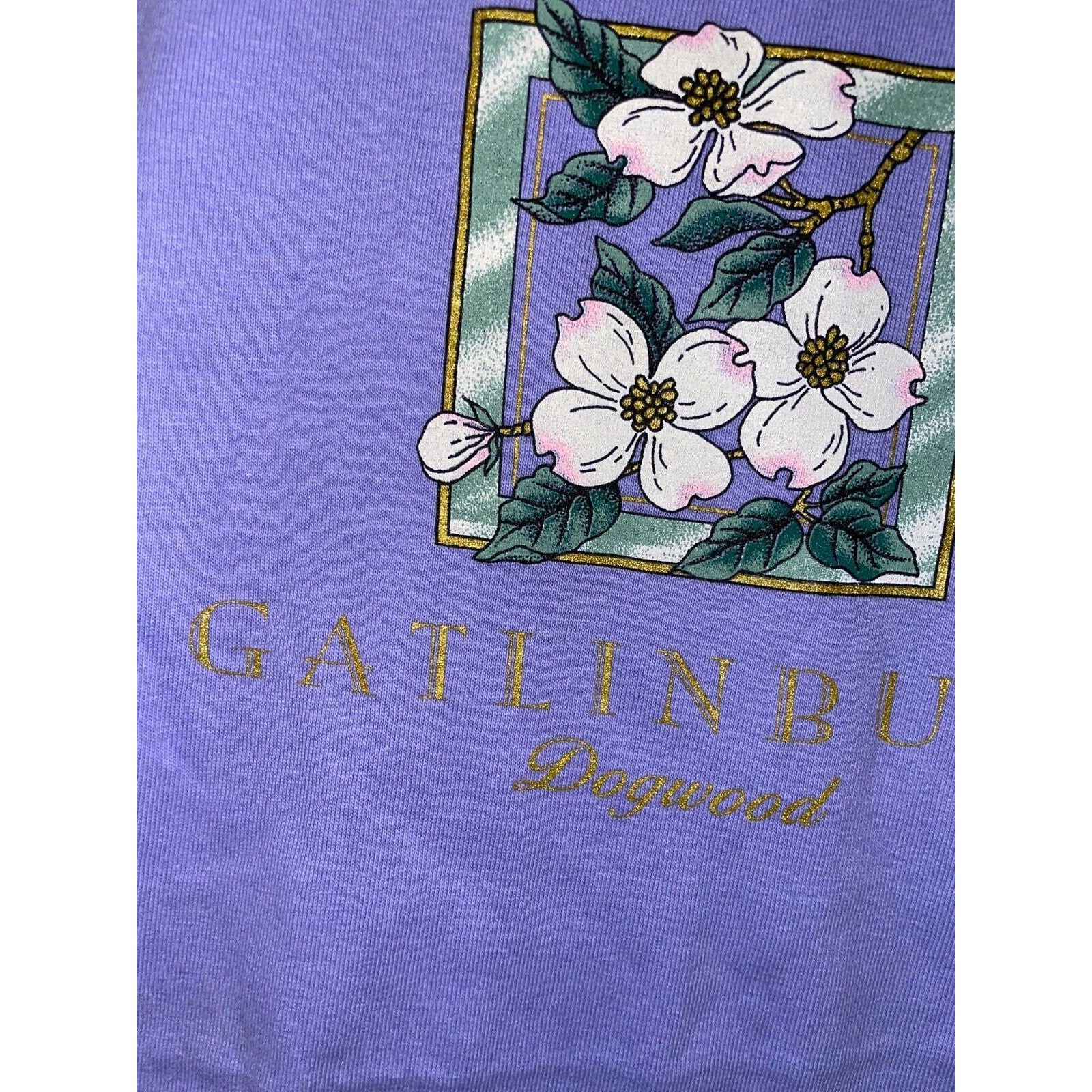 Anvil Vintage Womens Gatlinburg Shirt Dogwood bee Tee Top 90s M Size M / US 6-8 / IT 42-44 - 5 Thumbnail