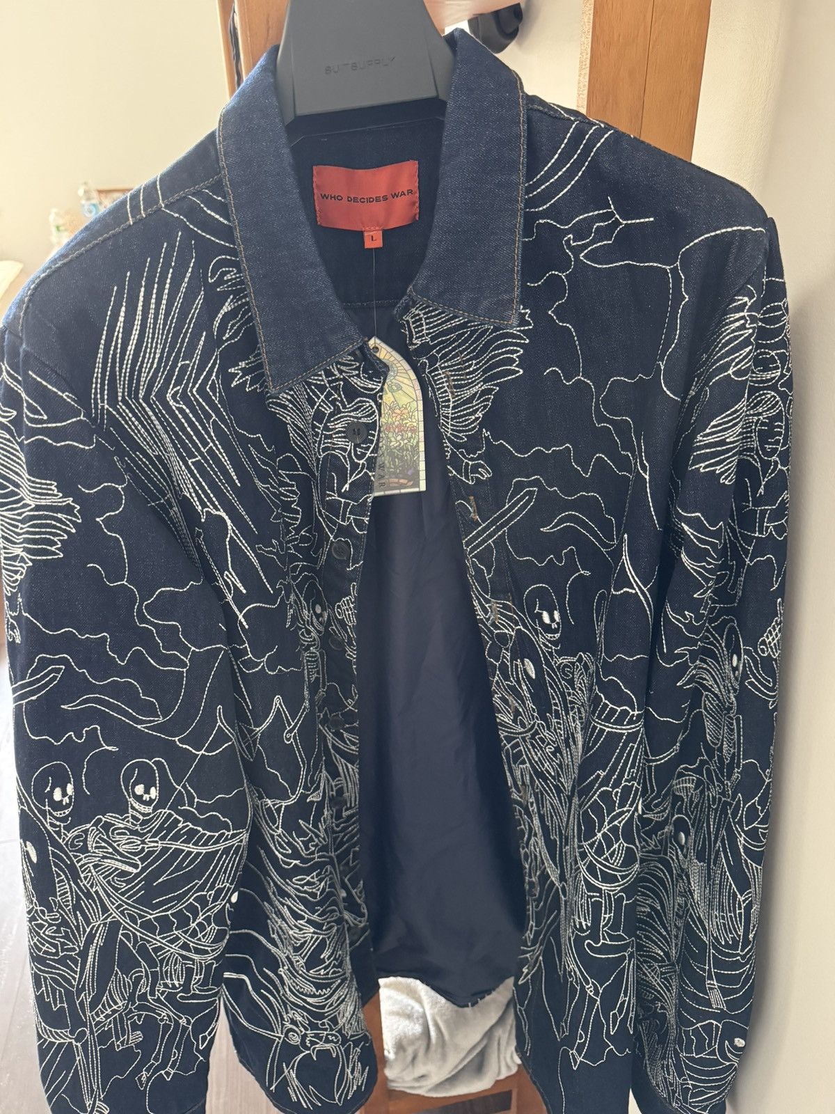 Who Decides War Denim Four Horsemen Trenchcoat - Indigo