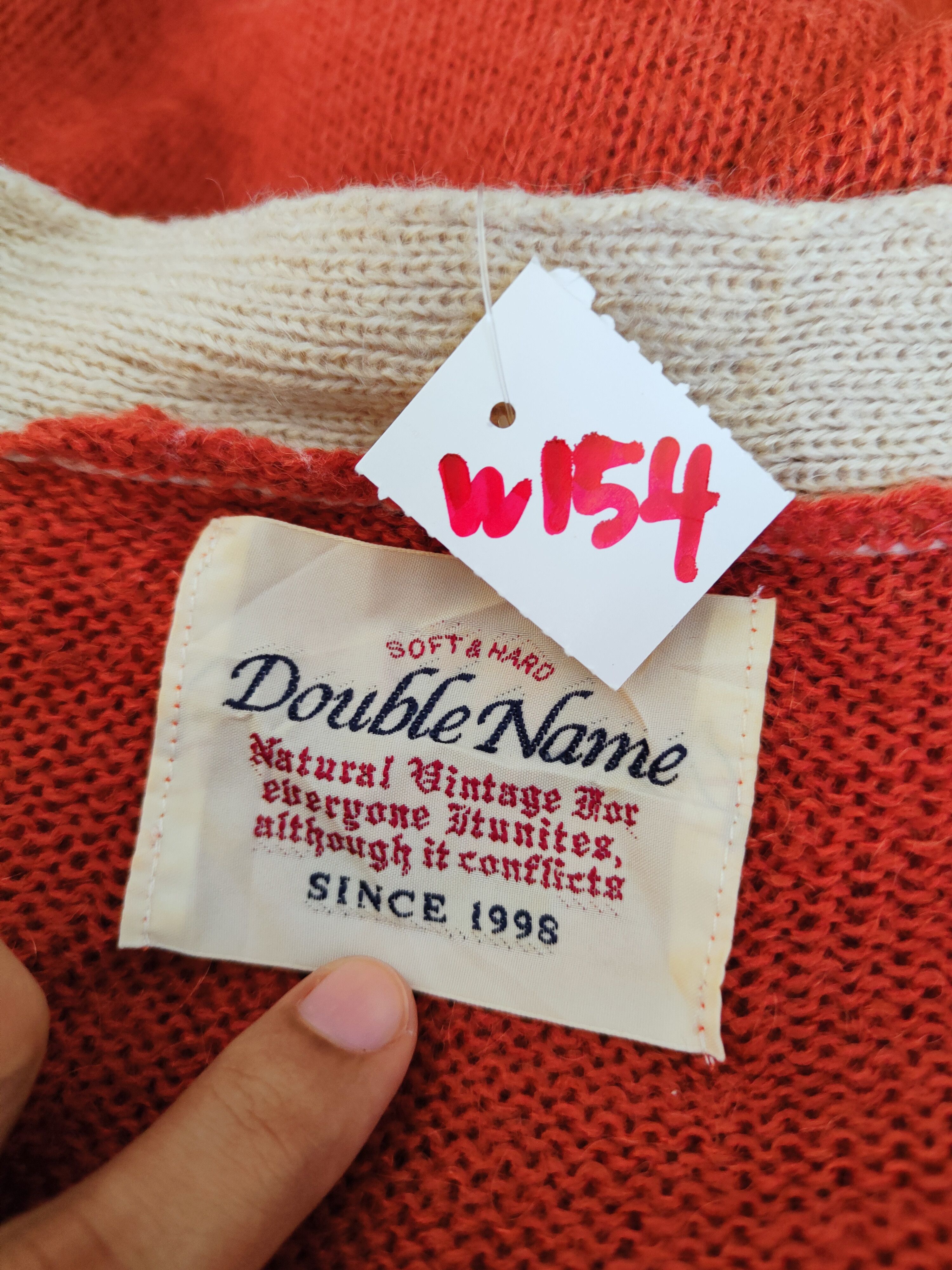 Japanese Brand Double Name Orange Knitwear Cardigan #W154 Size US M / EU 48-50 / 2 - 12 Thumbnail