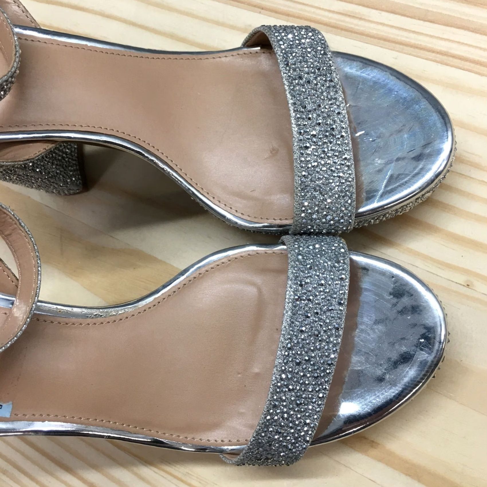 Bar III Bar III Heels Womens 8.5 M Ivy Platform Ankle Strap Silver Open Toe Block NEW Shoes Size US 9 / IT 39 - 6 Thumbnail