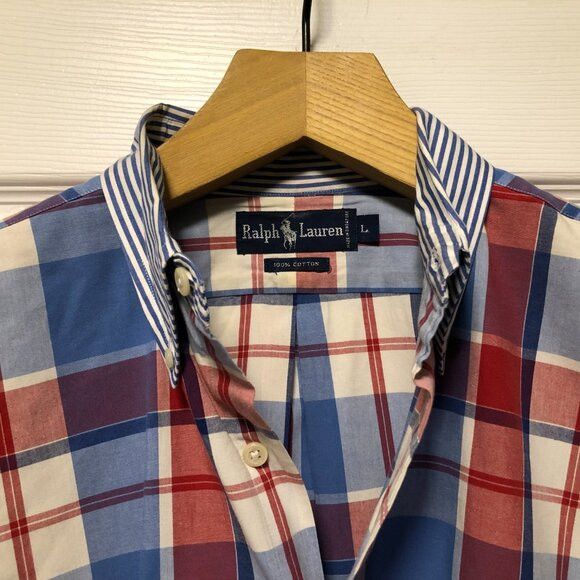 Polo Ralph Lauren VTG polo Ralph Lauren men's 100%cotton casual shirt size: L Size US L / EU 52-54 / 3 - 5 Thumbnail