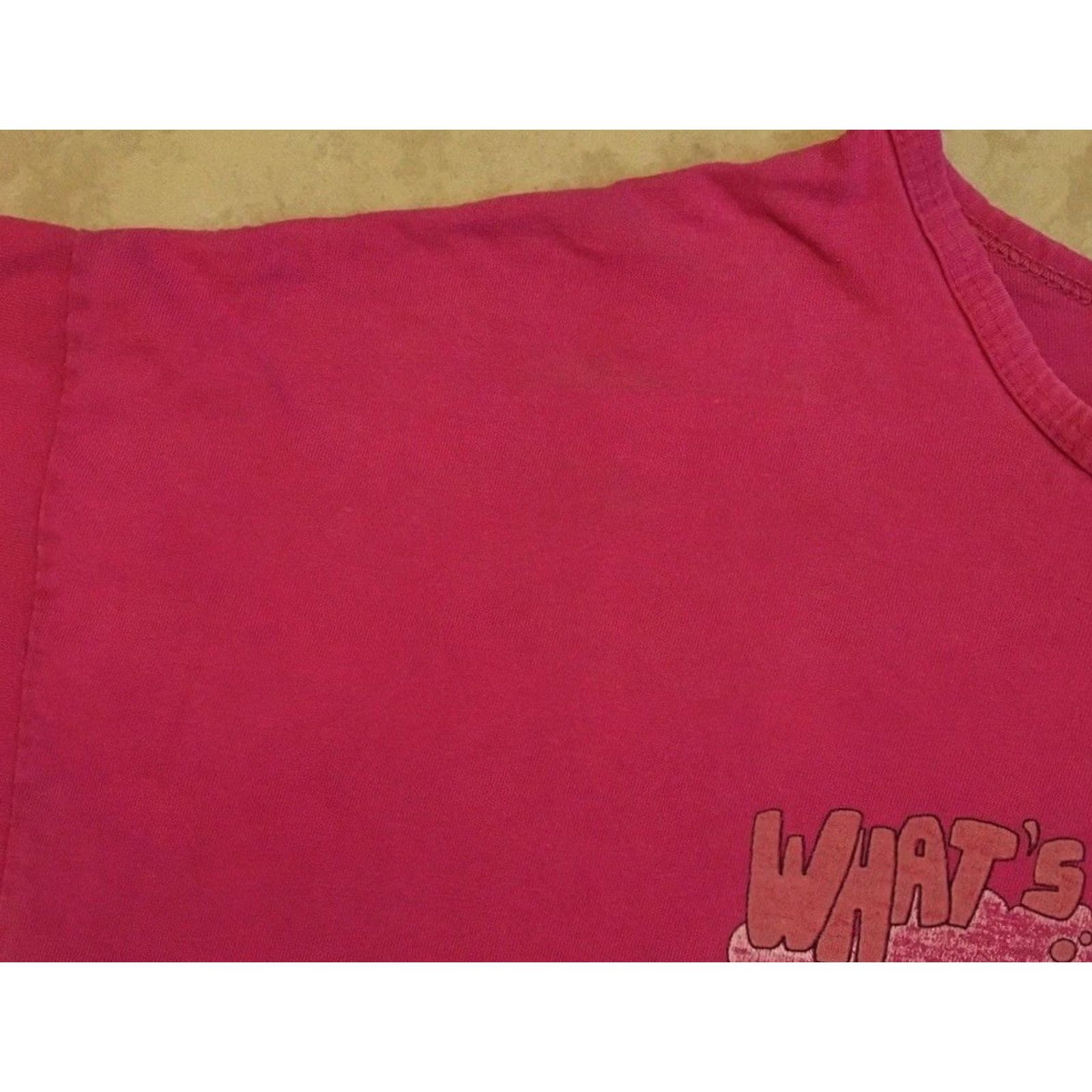 Vintage VINTAGE 80s USA Funny Joke Animal Shirt Pink One Size Adult Beer Bar Sleeping Drunk Pig 70s Size US M / EU 48-50 / 2 - 6 Thumbnail